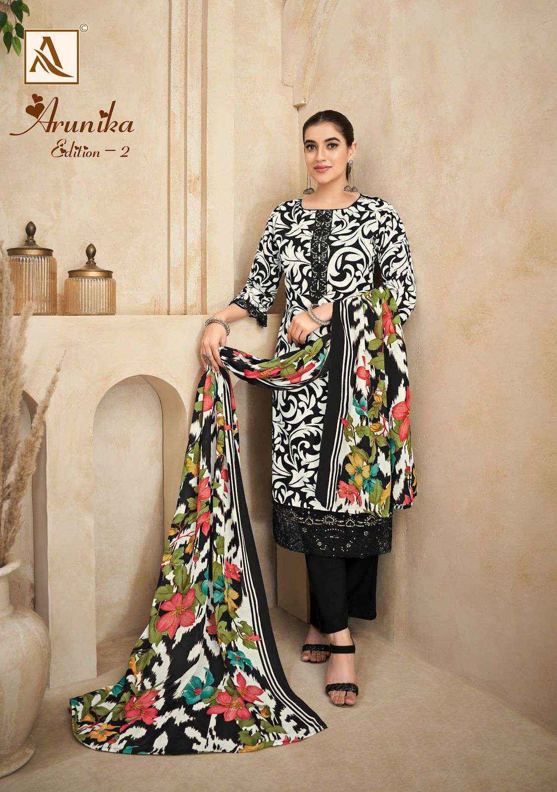 Alok Arunika Edition 2 Cambric Cotton Dress Material New Catalog ( 6 Pcs Catalogue )