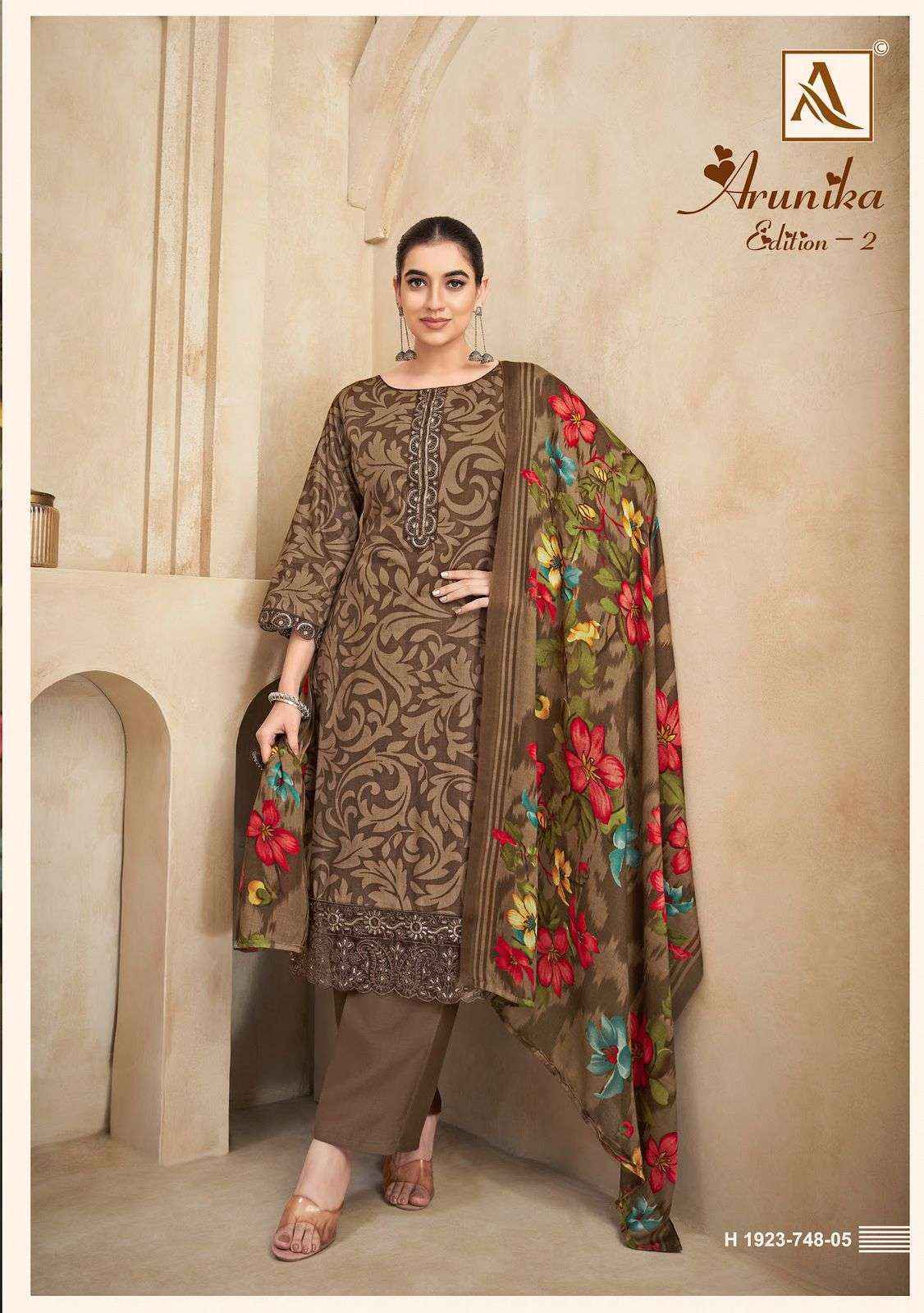 Alok Arunika Edition 2 Cambric Cotton Dress Material New Catalog ( 6 Pcs Catalogue )