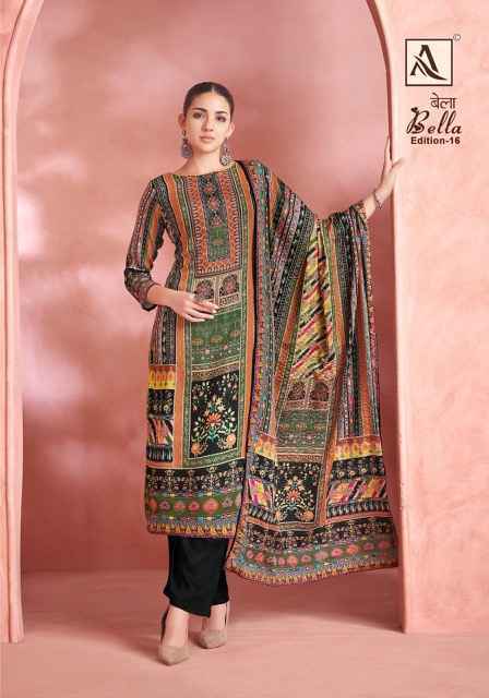 Alok Bella Edition 16 Muslin Salwar Kameez Wholesale Price ( 6 Pcs Catalog )