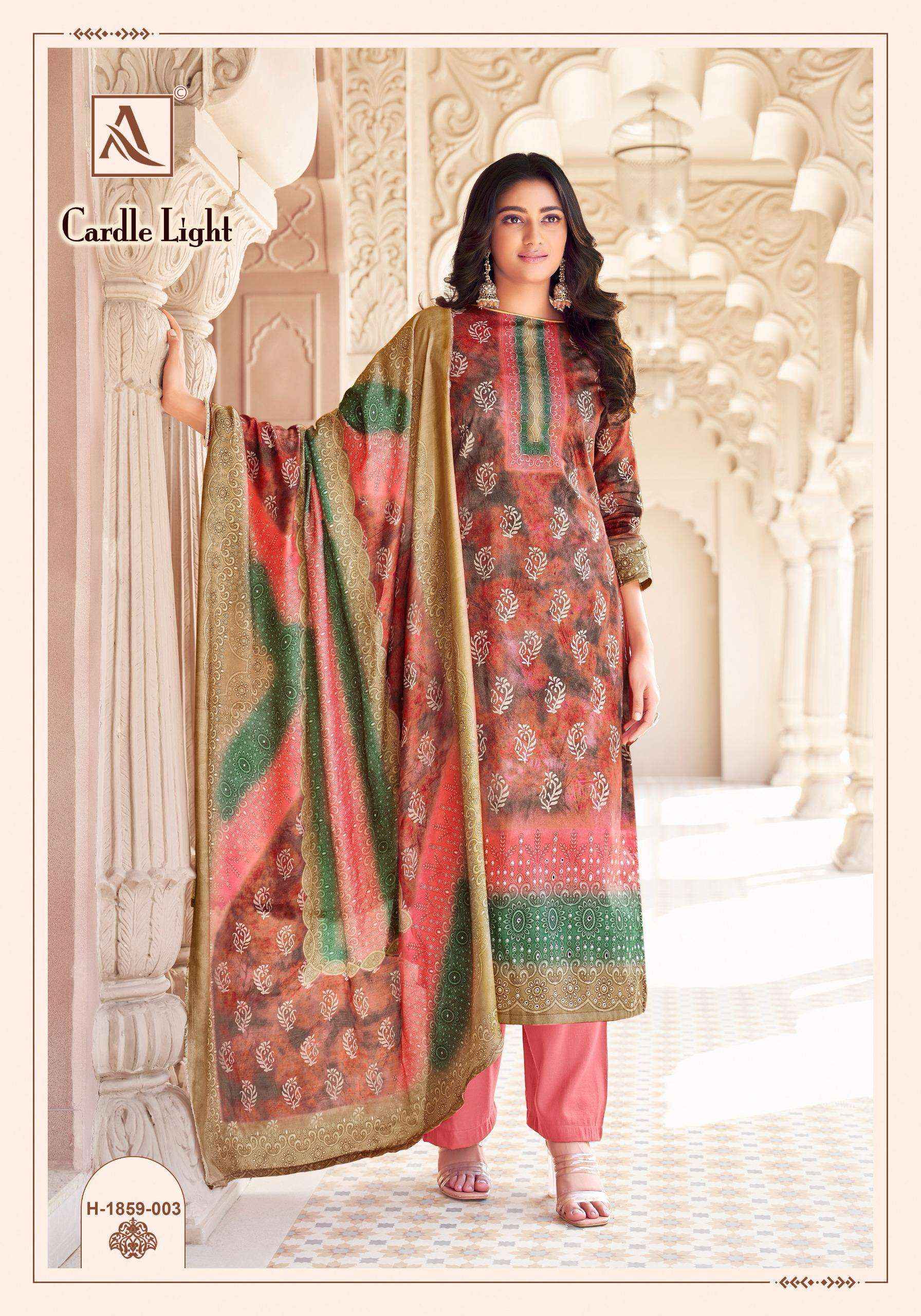 Alok Suit Cardle Light Fancy Work Cotton Dress Material ( 4 Pcs Catalogue )