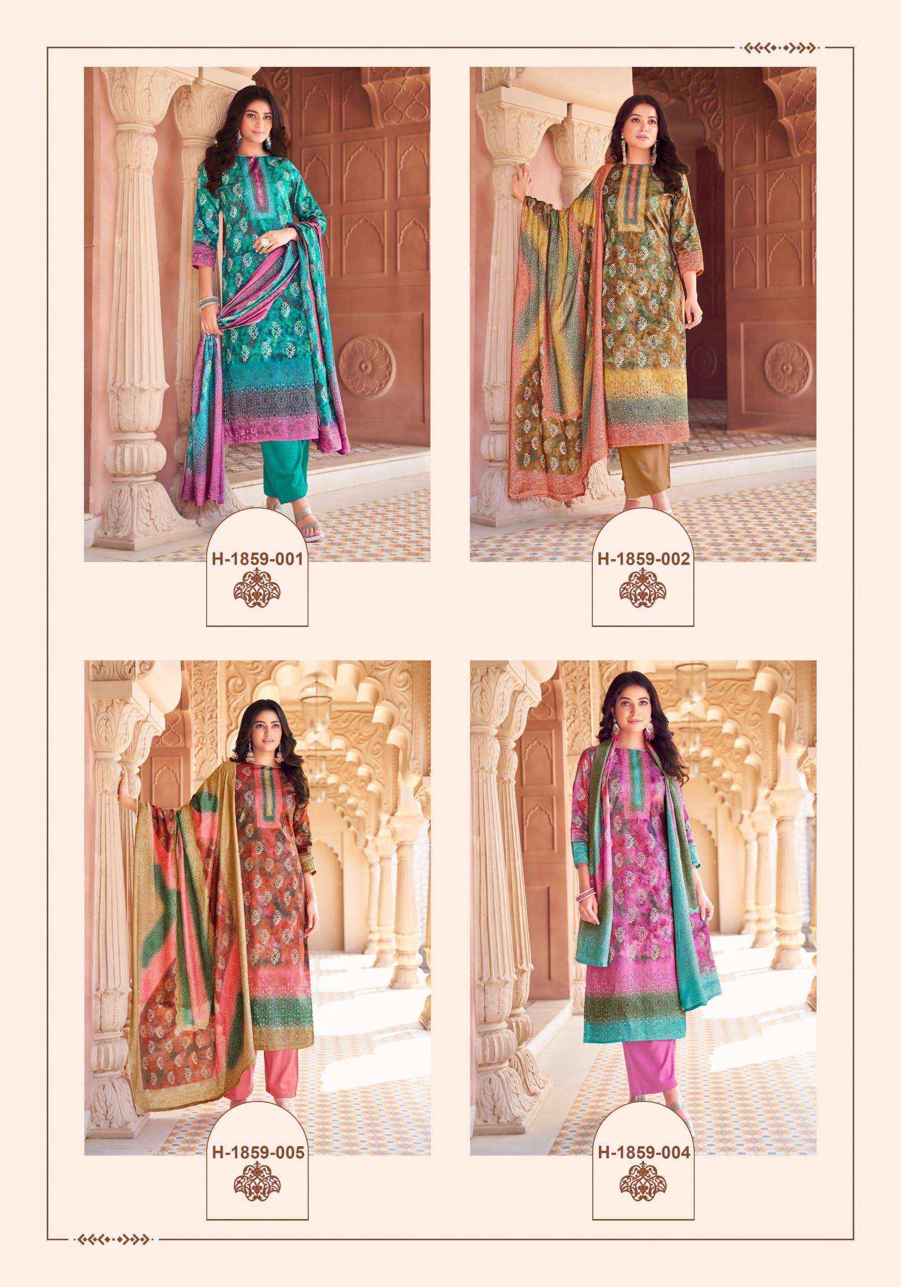 Alok Suit Cardle Light Fancy Work Cotton Dress Material ( 4 Pcs Catalogue )