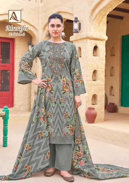 Alok Suits Musafir Edition 2 Cotton Dress Material Wholesale Price ( 8 pcs Catalogue )