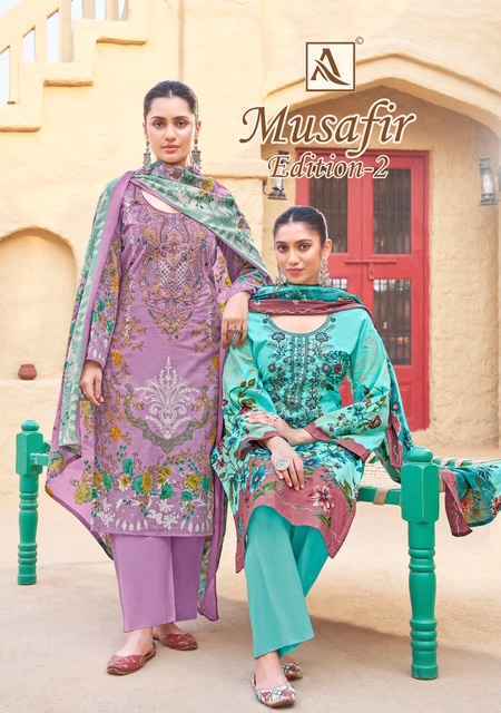 Alok Suits Musafir Edition 2 Cotton Dress Material Wholesale Price ( 8 pcs Catalogue )