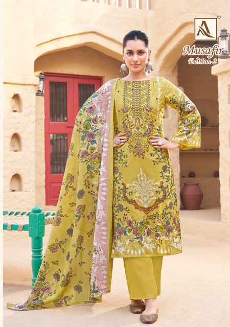 Alok Suits Musafir Edition 2 Cotton Dress Material Wholesale Price ( 8 pcs Catalogue )