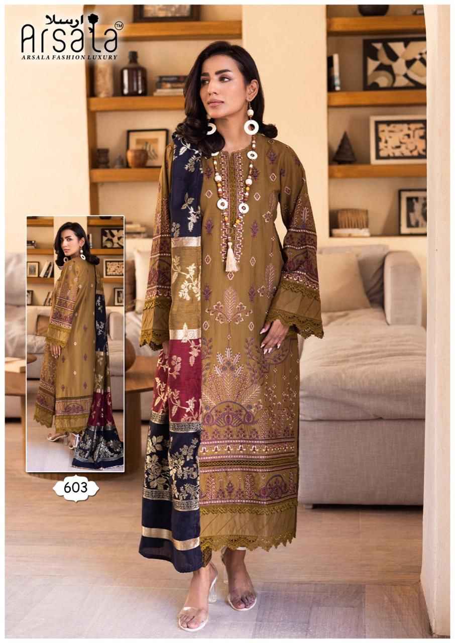 Arsala Fashion Amira Vol 6 Lawn Cotton Dress Material Wholesale Price ( 6 pcs Catalogue )