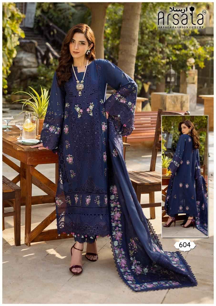 Arsala Fashion Amira Vol 6 Lawn Cotton Dress Material Wholesale Price ( 6 pcs Catalogue )