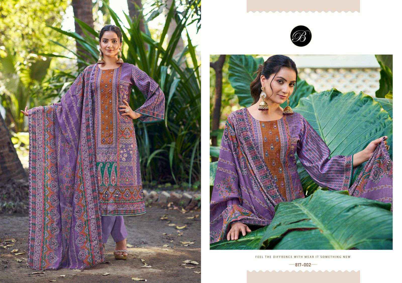 Belliza Designer Nusrat Vol 4 Viscose Musline Dress Material ( 6 pcs Catalogue )