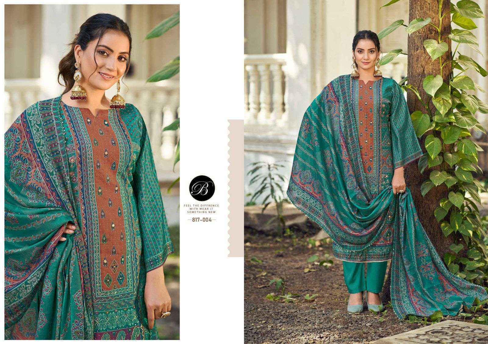 Belliza Designer Nusrat Vol 4 Viscose Musline Dress Material ( 6 pcs Catalogue )