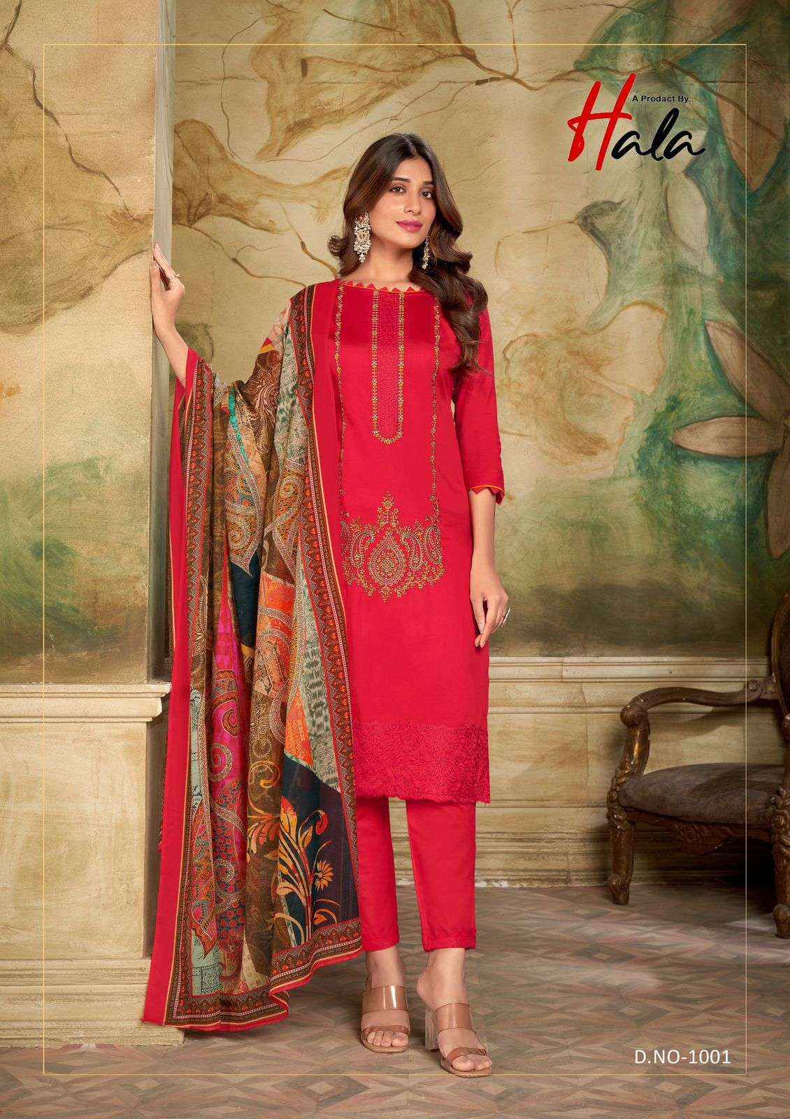 BELLIZA DESIGNER STUDIO NAIRA VOL 104 COTTON DIGITAL PRINT WITH WORK SALWAR KAMEEZ WHOLESALE RATE ( 8 PCS CATALOG )