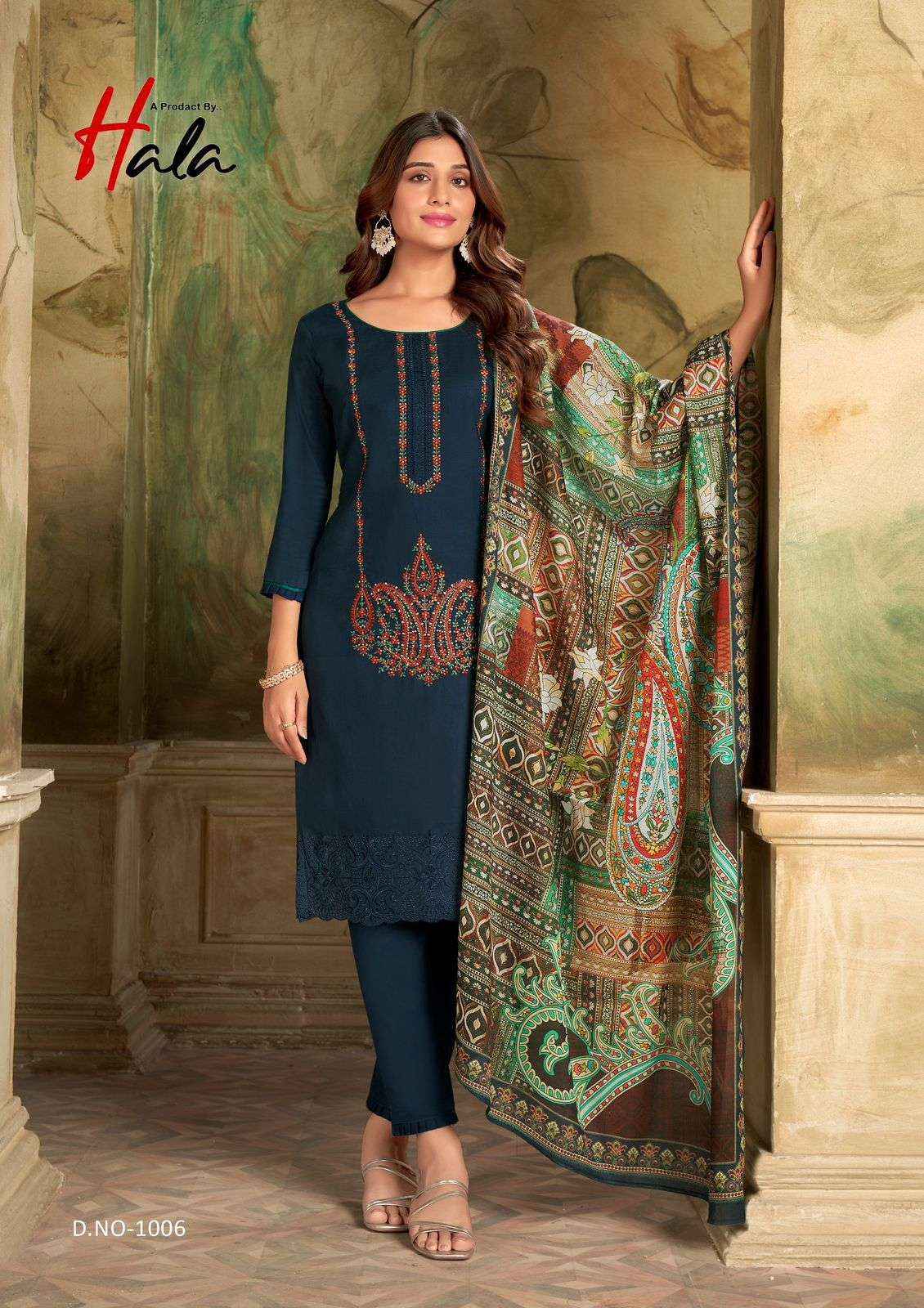 BELLIZA DESIGNER STUDIO NAIRA VOL 104 COTTON DIGITAL PRINT WITH WORK SALWAR KAMEEZ WHOLESALE RATE ( 8 PCS CATALOG )