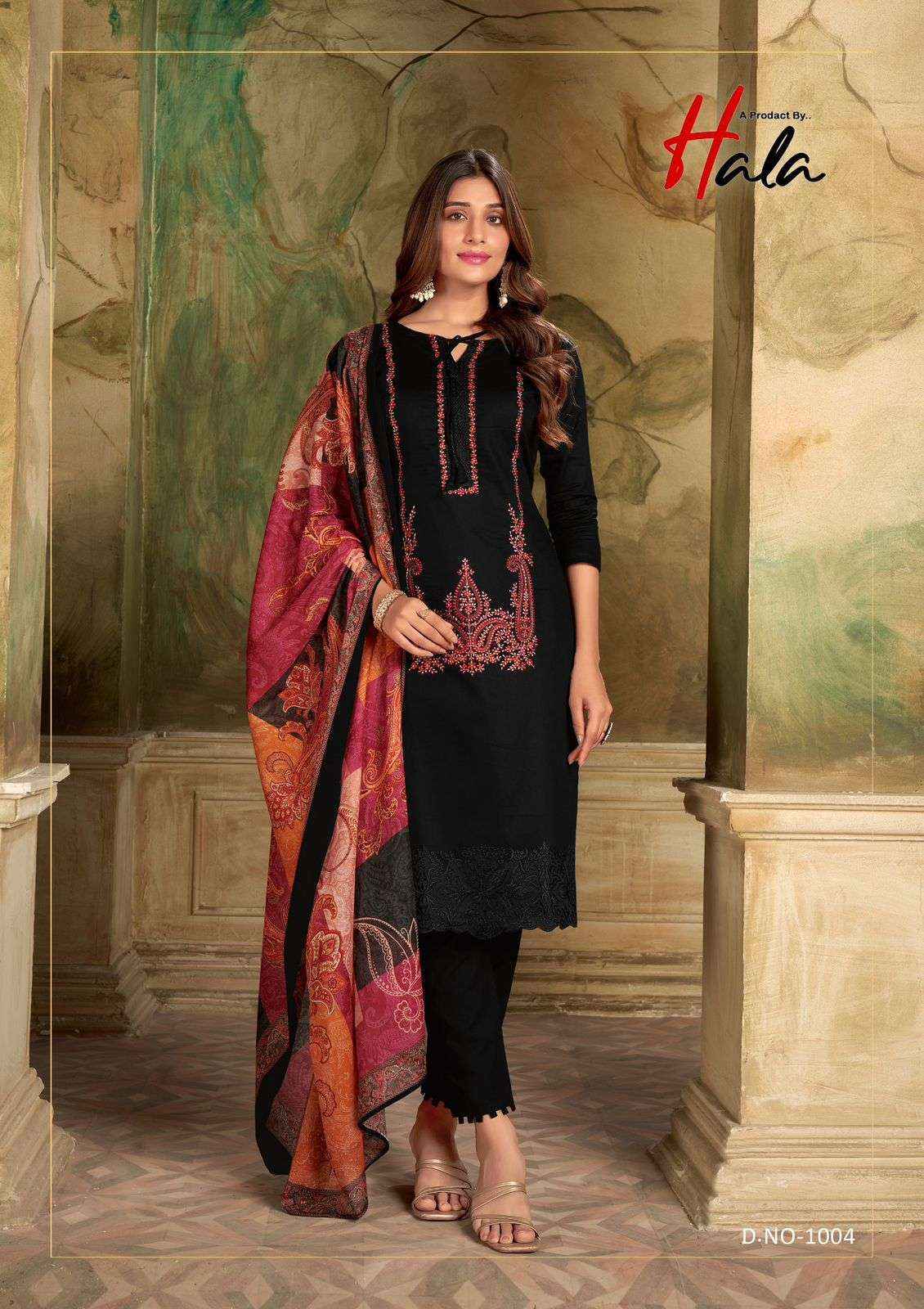 BELLIZA DESIGNER STUDIO NAIRA VOL 104 COTTON DIGITAL PRINT WITH WORK SALWAR KAMEEZ WHOLESALE RATE ( 8 PCS CATALOG )