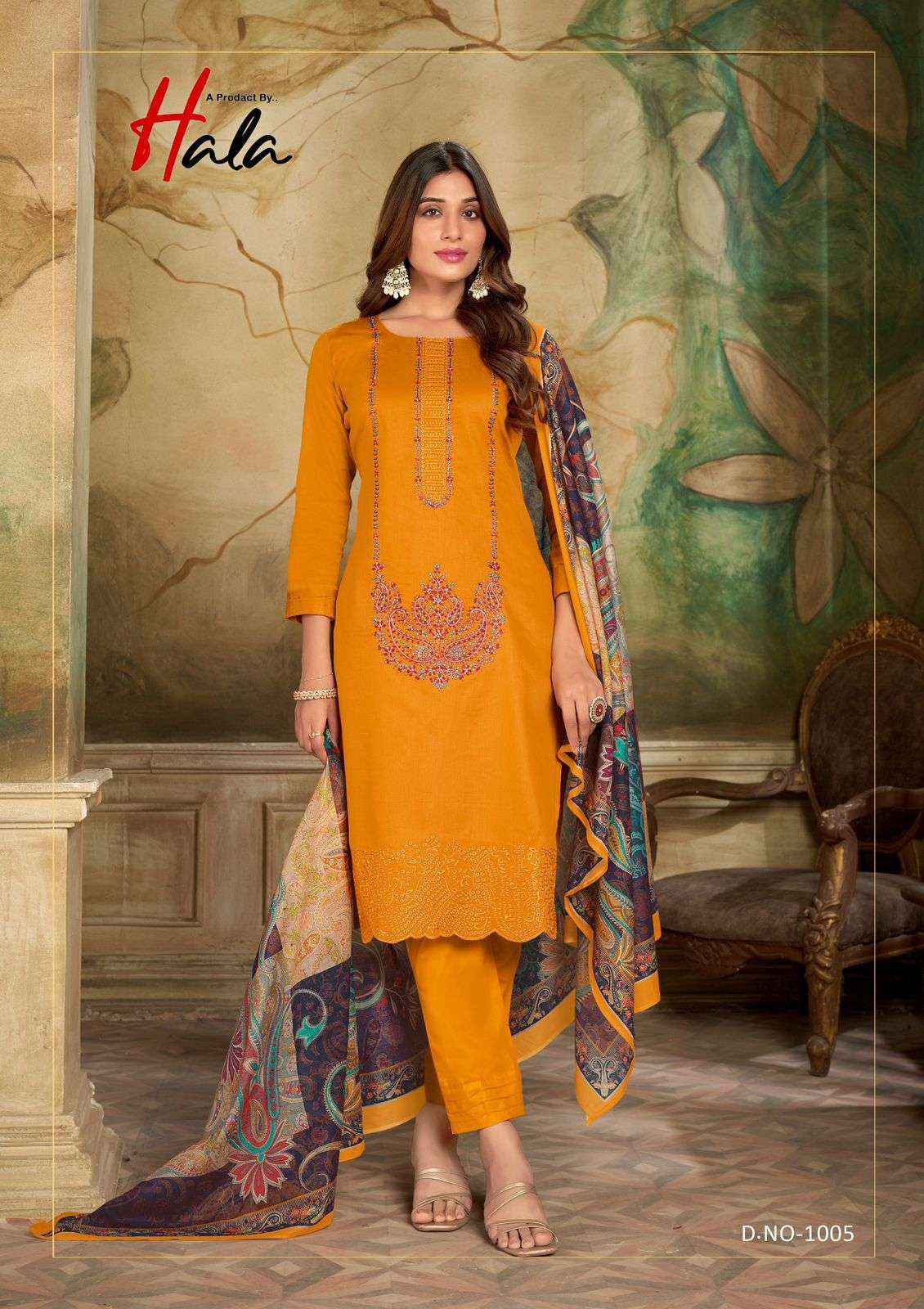 BELLIZA DESIGNER STUDIO NAIRA VOL 104 COTTON DIGITAL PRINT WITH WORK SALWAR KAMEEZ WHOLESALE RATE ( 8 PCS CATALOG )