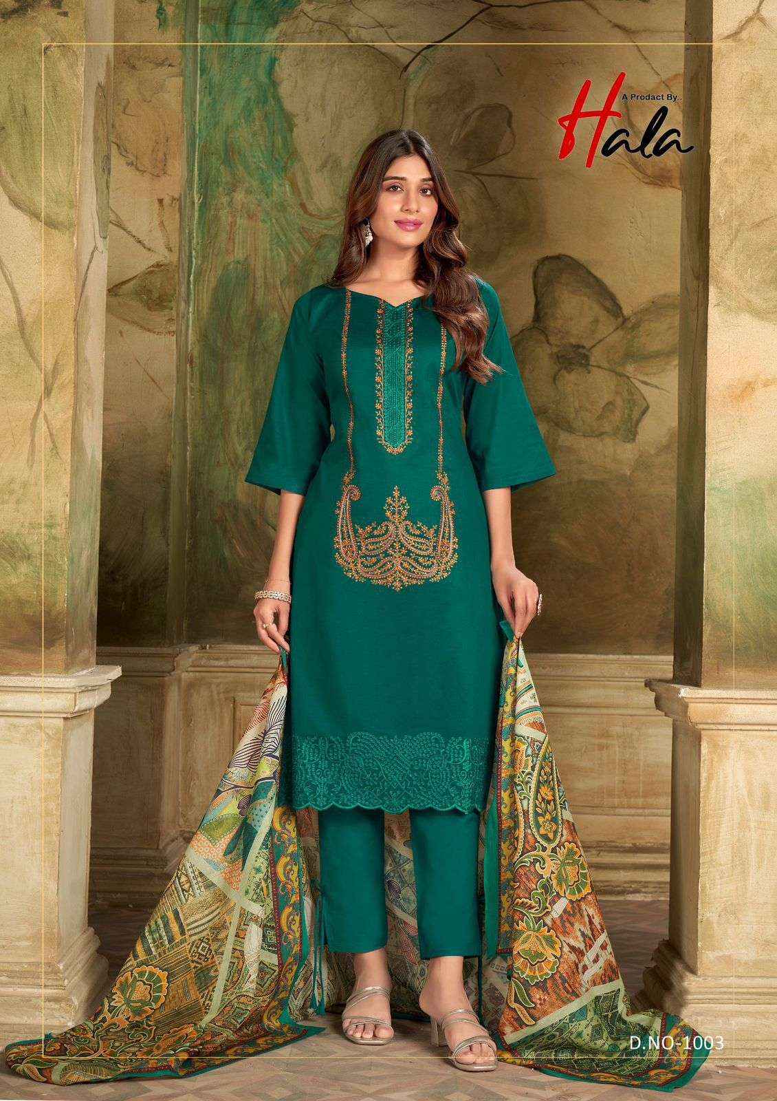 BELLIZA DESIGNER STUDIO NAIRA VOL 104 COTTON DIGITAL PRINT WITH WORK SALWAR KAMEEZ WHOLESALE RATE ( 8 PCS CATALOG )