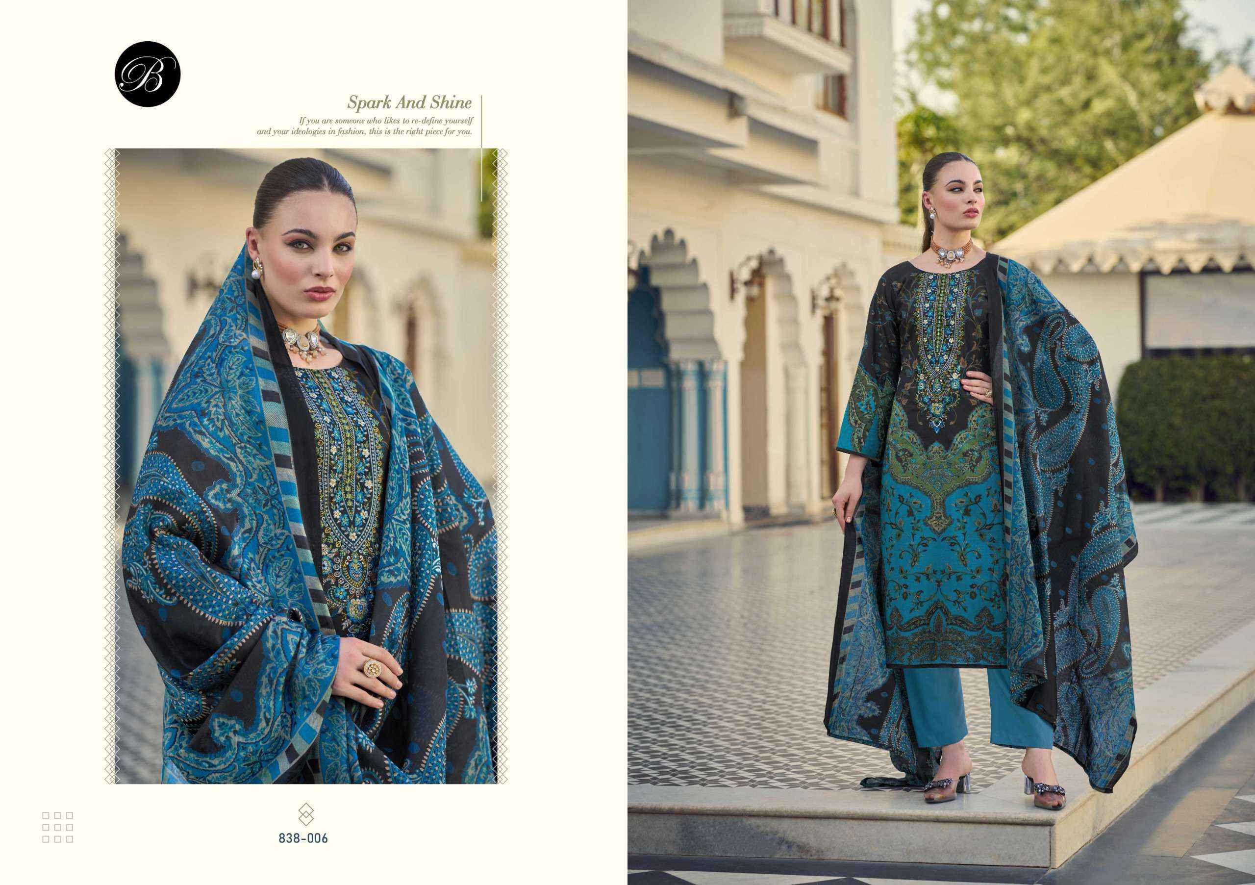 BELLIZA DESIGNER STUDIO NAIRA VOL 104 COTTON DIGITAL PRINT WITH WORK SALWAR KAMEEZ WHOLESALE RATE ( 8 PCS CATALOG )