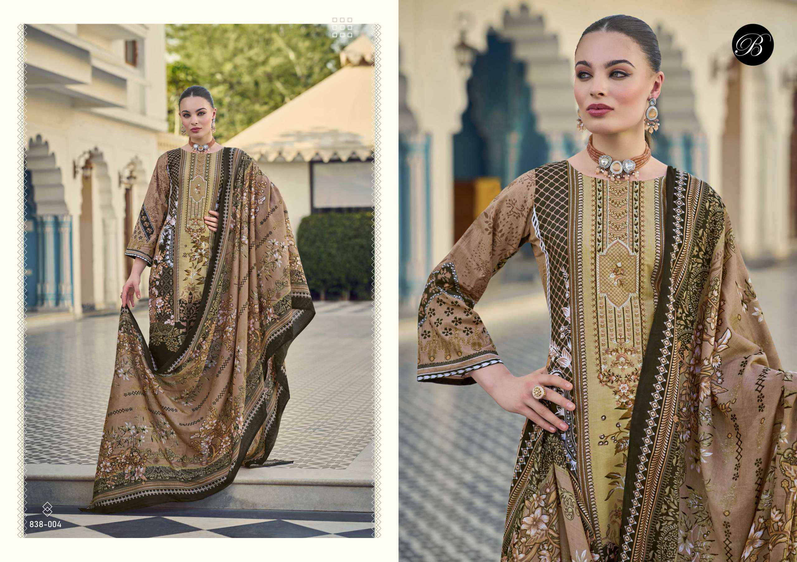 BELLIZA DESIGNER STUDIO NAIRA VOL 104 COTTON DIGITAL PRINT WITH WORK SALWAR KAMEEZ WHOLESALE RATE ( 8 PCS CATALOG )