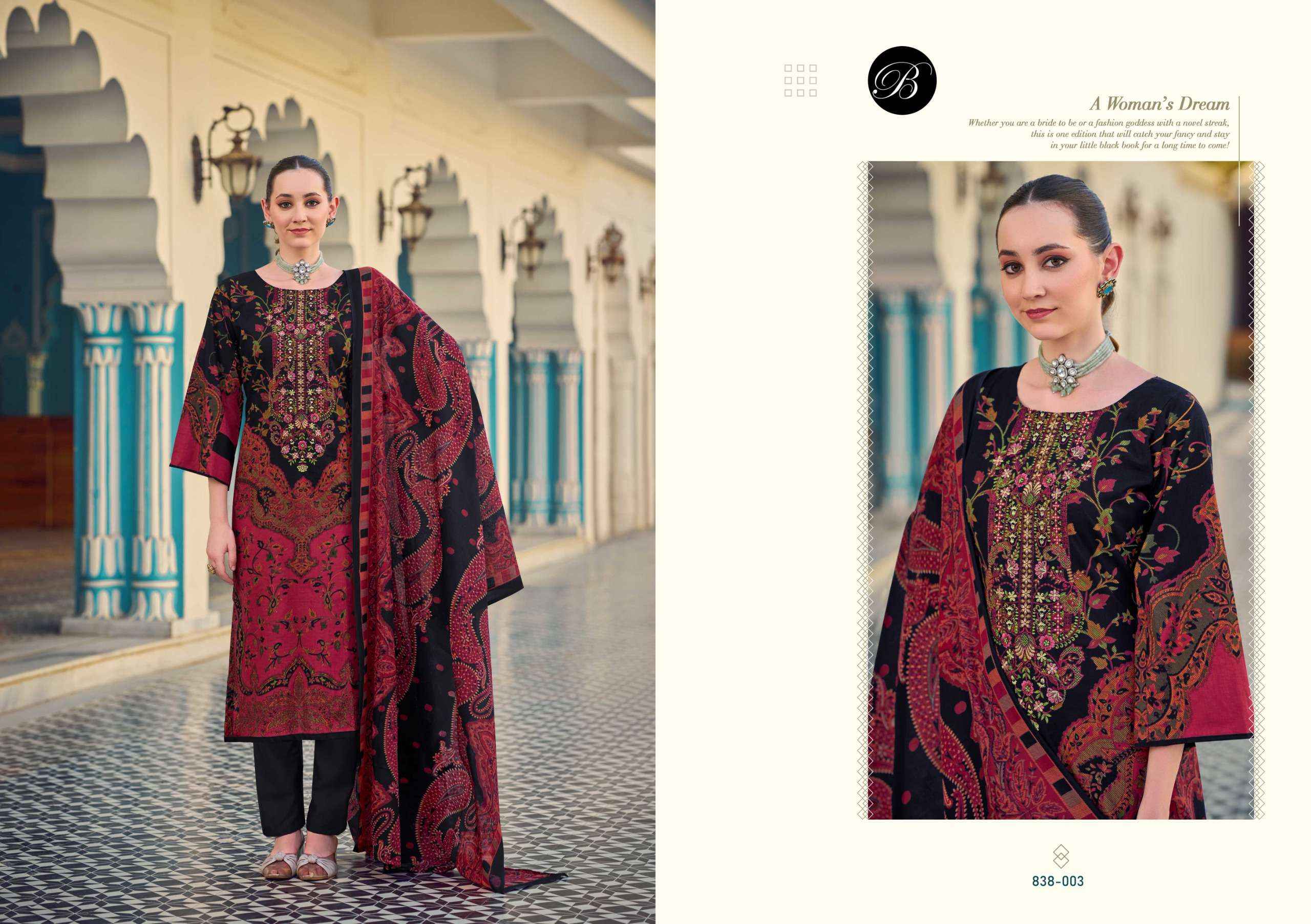 BELLIZA DESIGNER STUDIO NAIRA VOL 104 COTTON DIGITAL PRINT WITH WORK SALWAR KAMEEZ WHOLESALE RATE ( 8 PCS CATALOG )