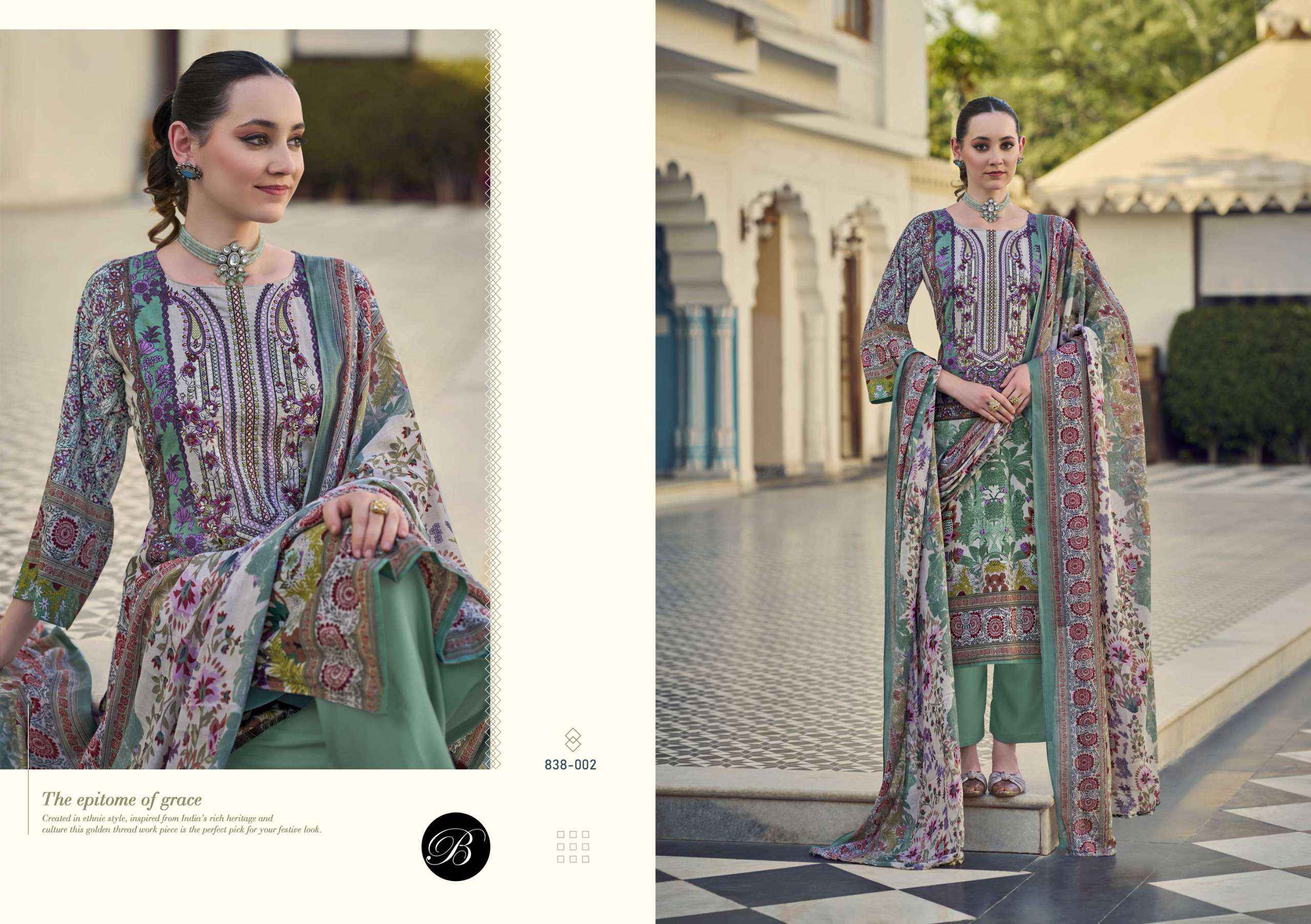 BELLIZA DESIGNER STUDIO NAIRA VOL 104 COTTON DIGITAL PRINT WITH WORK SALWAR KAMEEZ WHOLESALE RATE ( 8 PCS CATALOG )