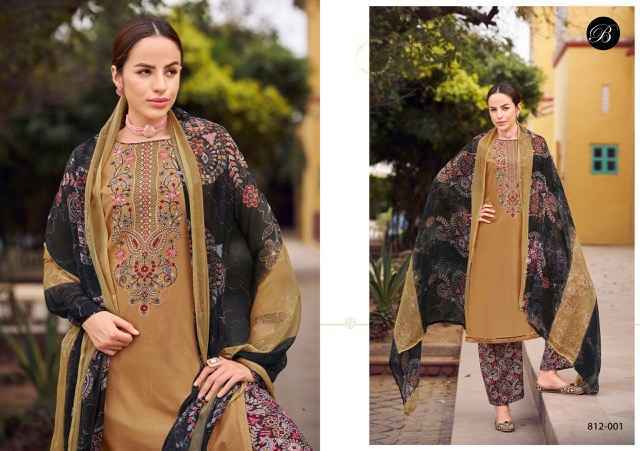 Belliza Gulbano Viscouse Dress Material New Catalog ( 8 pcs Catalogue )