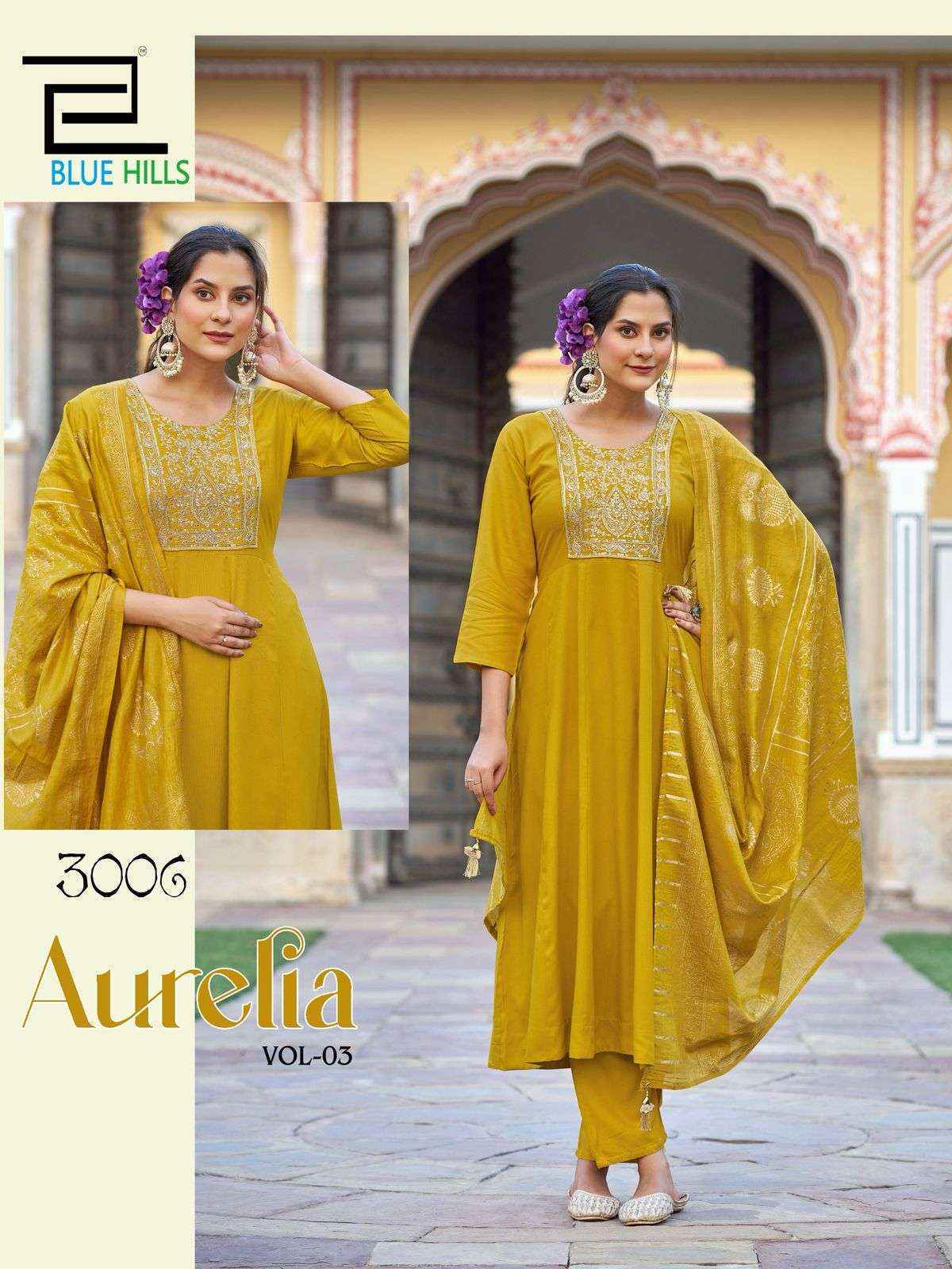 Blue Hills Aurelia Vol 3 Rayon Kurti Combo Wholesale Price ( 6 pcs Catalogue )