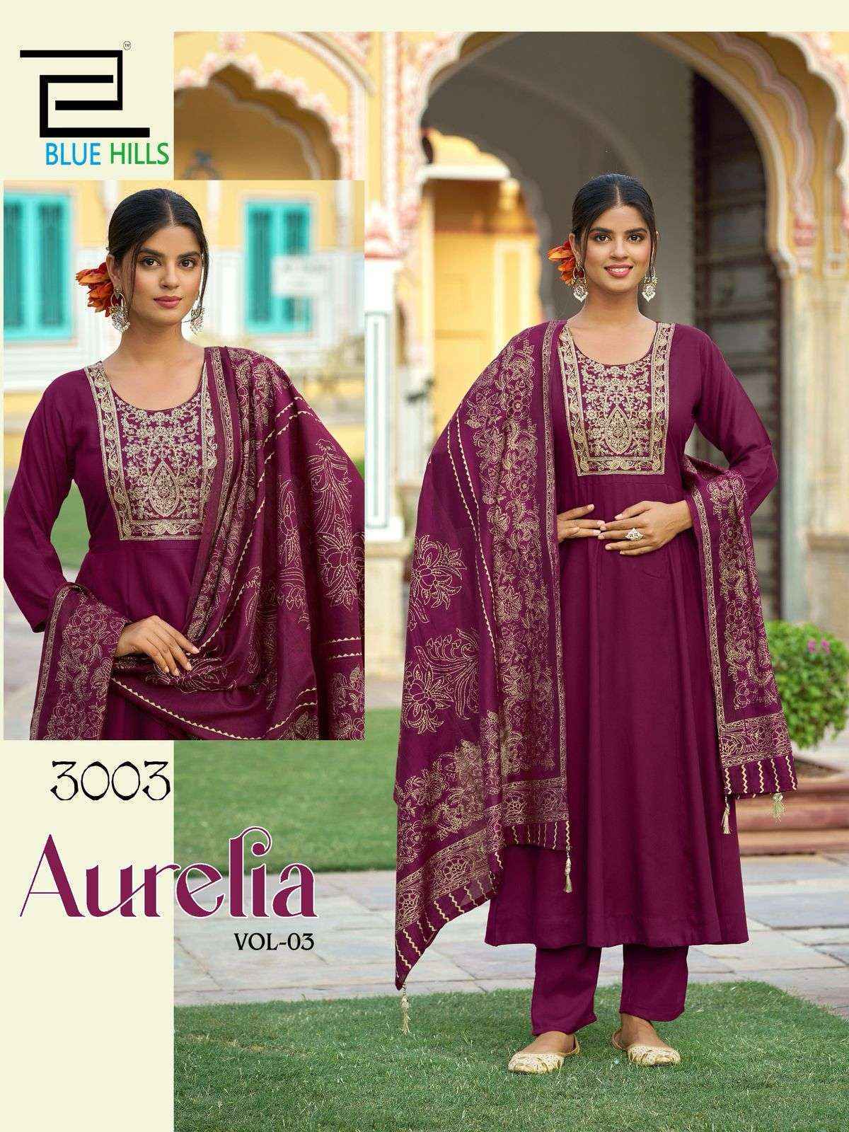 Blue Hills Aurelia Vol 3 Rayon Kurti Combo Wholesale Price ( 6 pcs Catalogue )