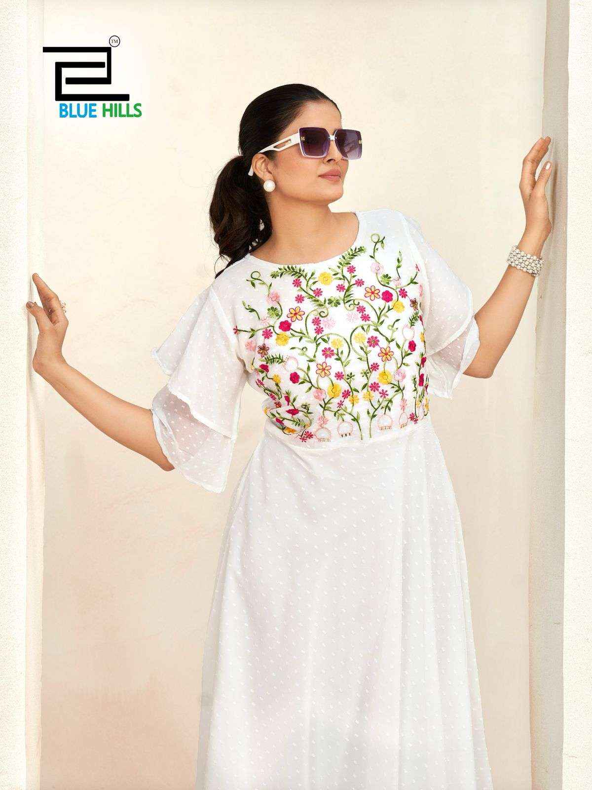 Blue Hills Sensations bell sleeves kurtis Wholesale Price ( 6 Pcs Catalogue )