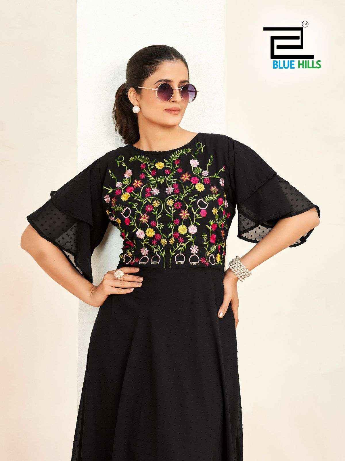 Blue Hills Sensations bell sleeves kurtis Wholesale Price ( 6 Pcs Catalogue )