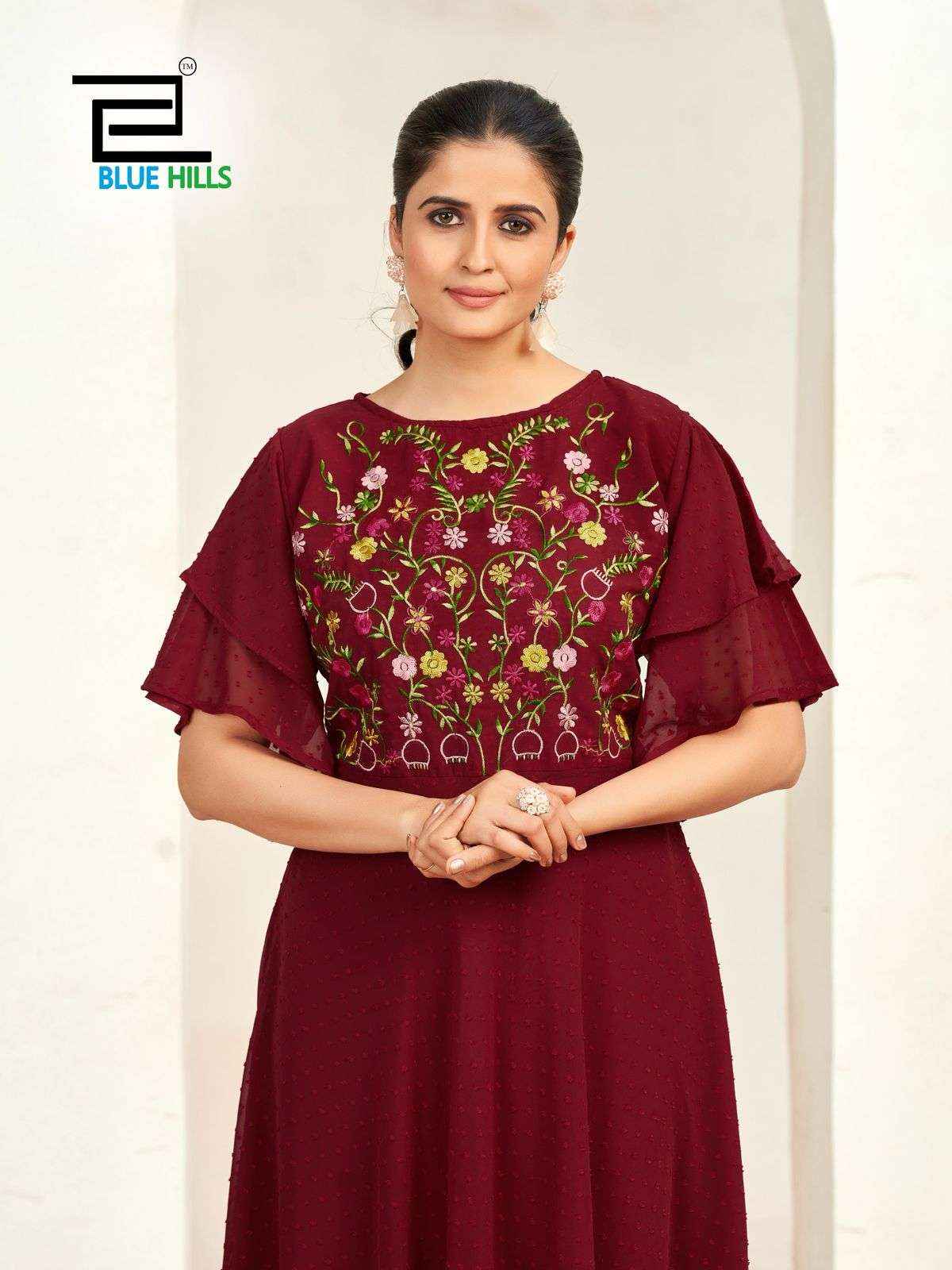 Blue Hills Sensations bell sleeves kurtis Wholesale Price ( 6 Pcs Catalogue )