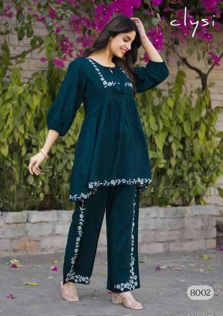 Clysi Rozella Rayon Co Ord Set Wholesale Price ( 6 Pcs Catalog )