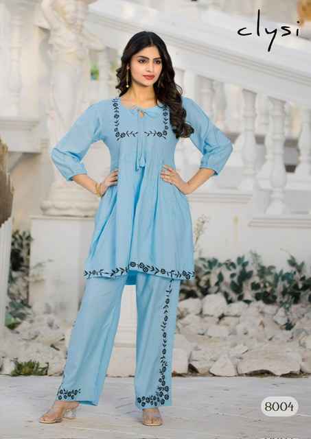 Clysi Rozella Rayon Co Ord Set Wholesale Price ( 6 Pcs Catalog )