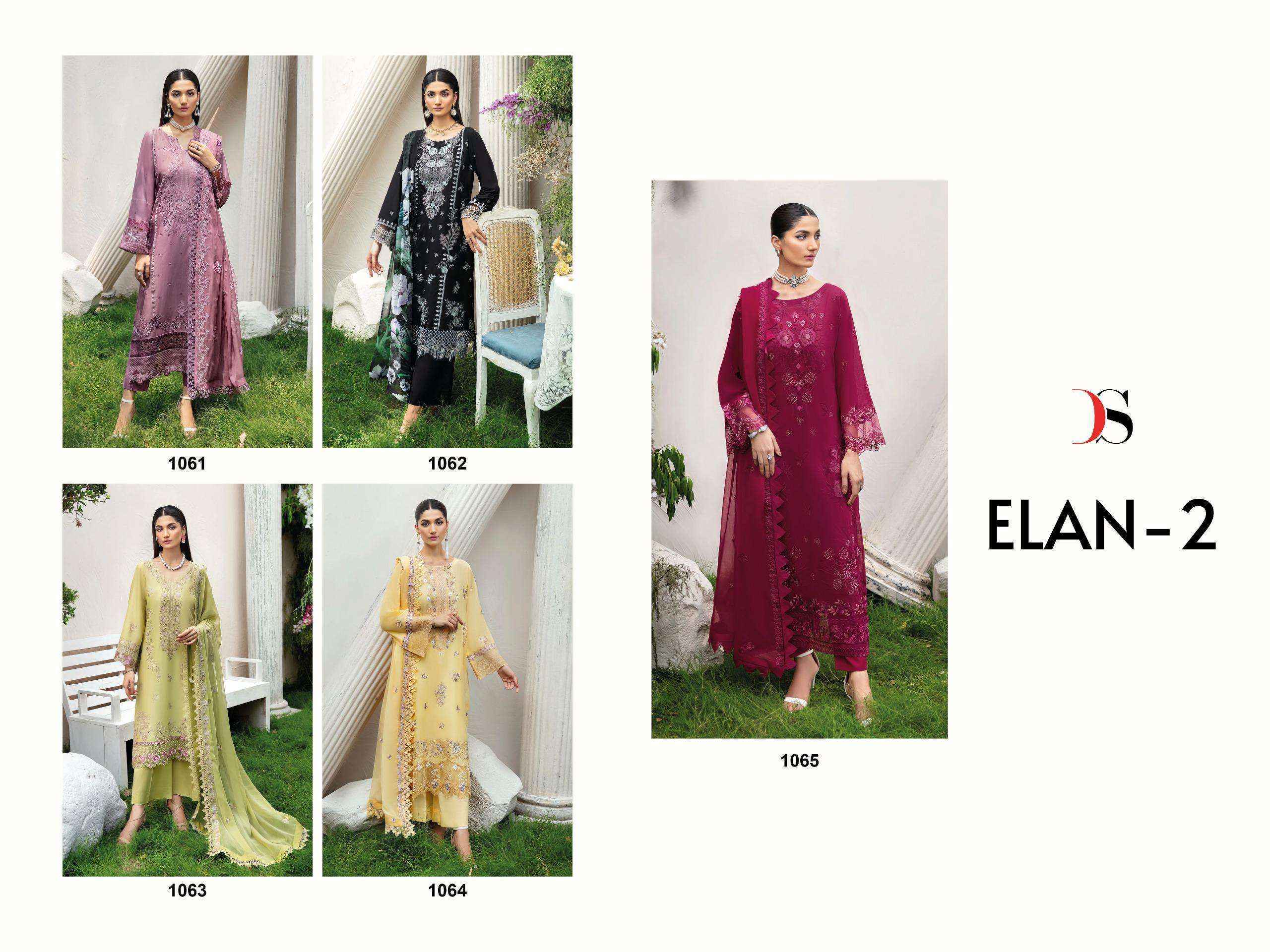 Deepsy Suits Elan 2 Cotton Dress Material New Catalog ( 5 pcs Catalogue )