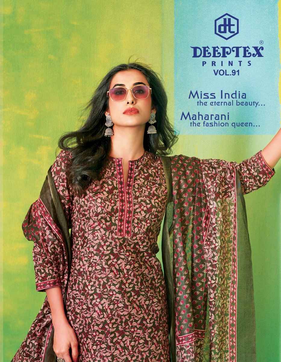 Deeptex Prints Miss India Vol 91 Cotton Printed Dress Material ( 16 Pcs Catalogue )