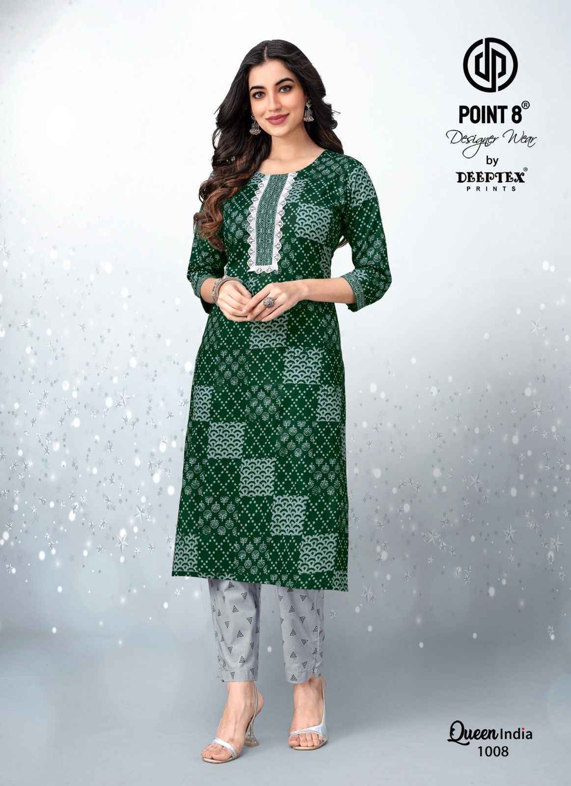 Deeptex Queen India Vol 10 Cotton Kurti With Pant ( 10 pcs Catalogue )