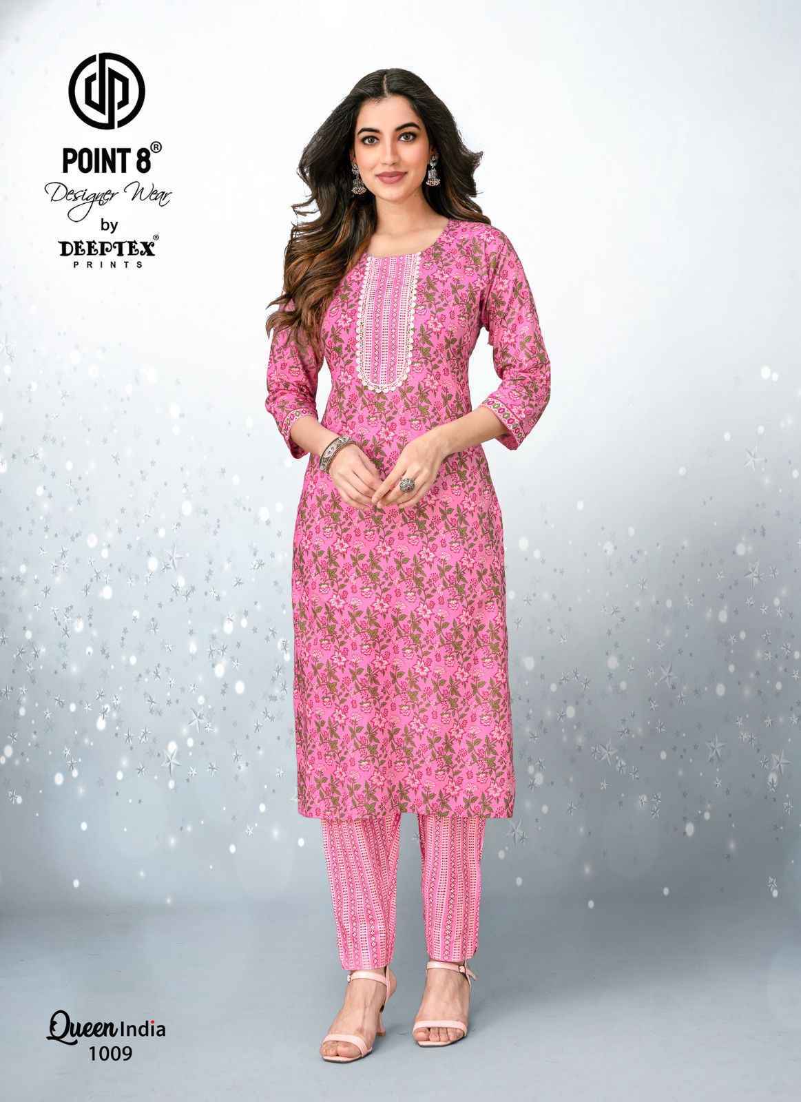 Deeptex Queen India Vol 10 Cotton Kurti With Pant ( 10 pcs Catalogue )