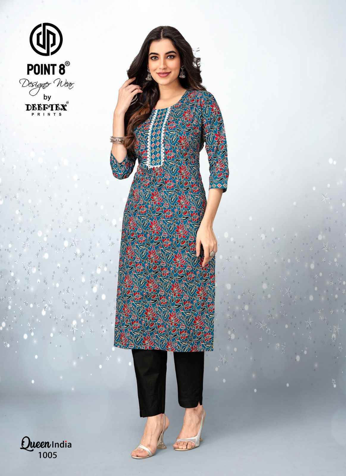 Deeptex Queen India Vol 10 Cotton Kurti With Pant ( 10 pcs Catalogue )