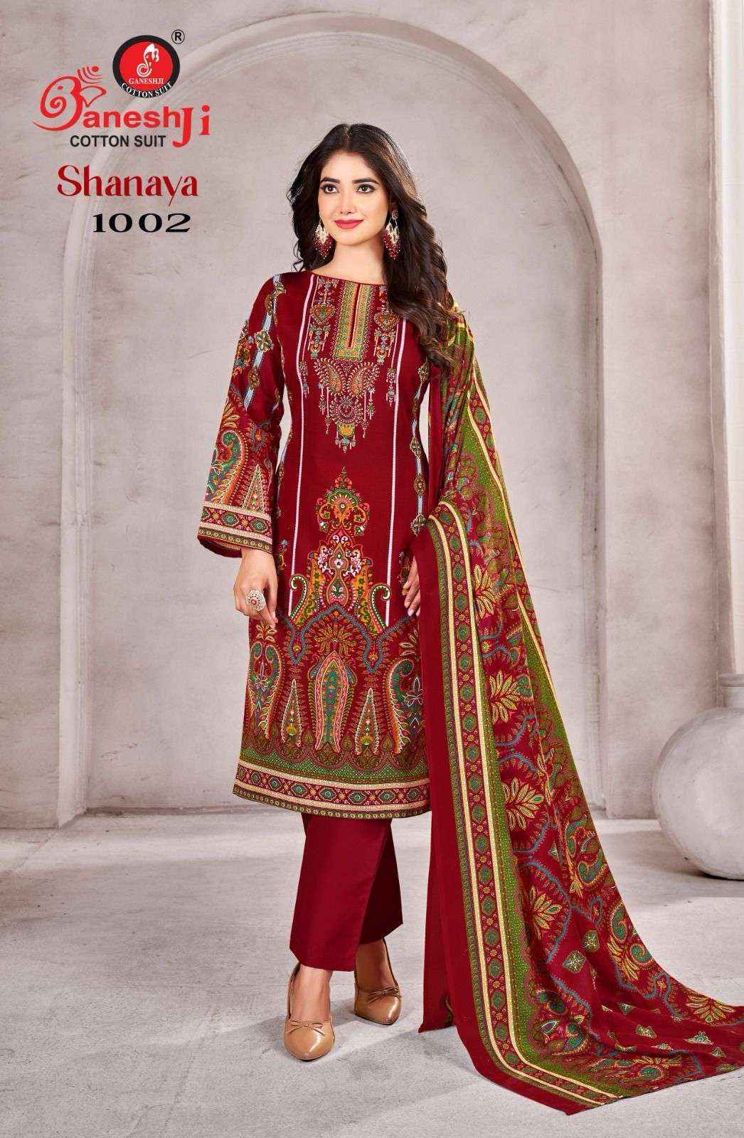 Ganesh Ji Shanaya Vol 1 Cotton Dress Material Wholesale Price ( 8 pcs Catalogue )