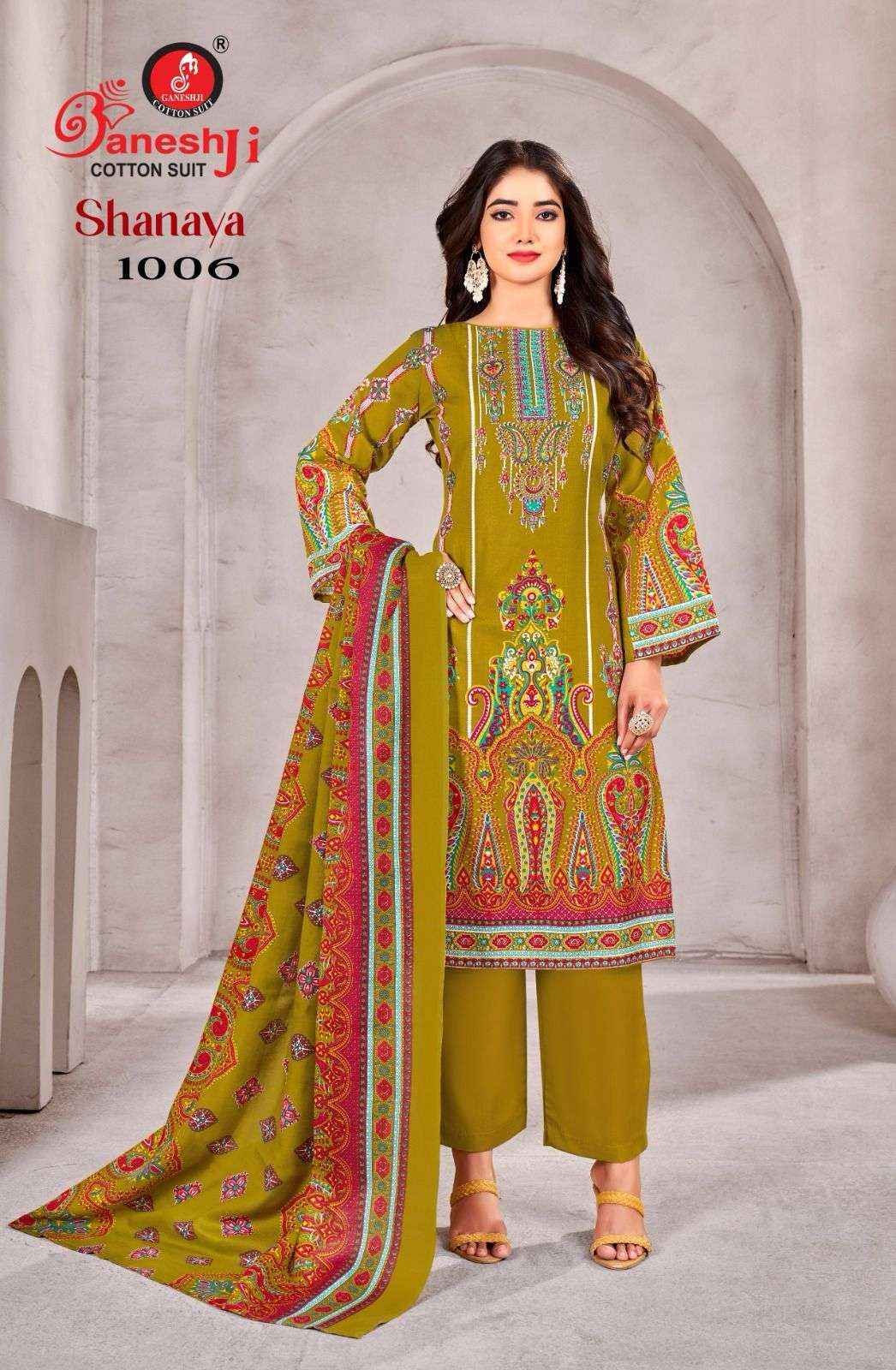 Ganesh Ji Shanaya Vol 1 Cotton Dress Material Wholesale Price ( 8 pcs Catalogue )