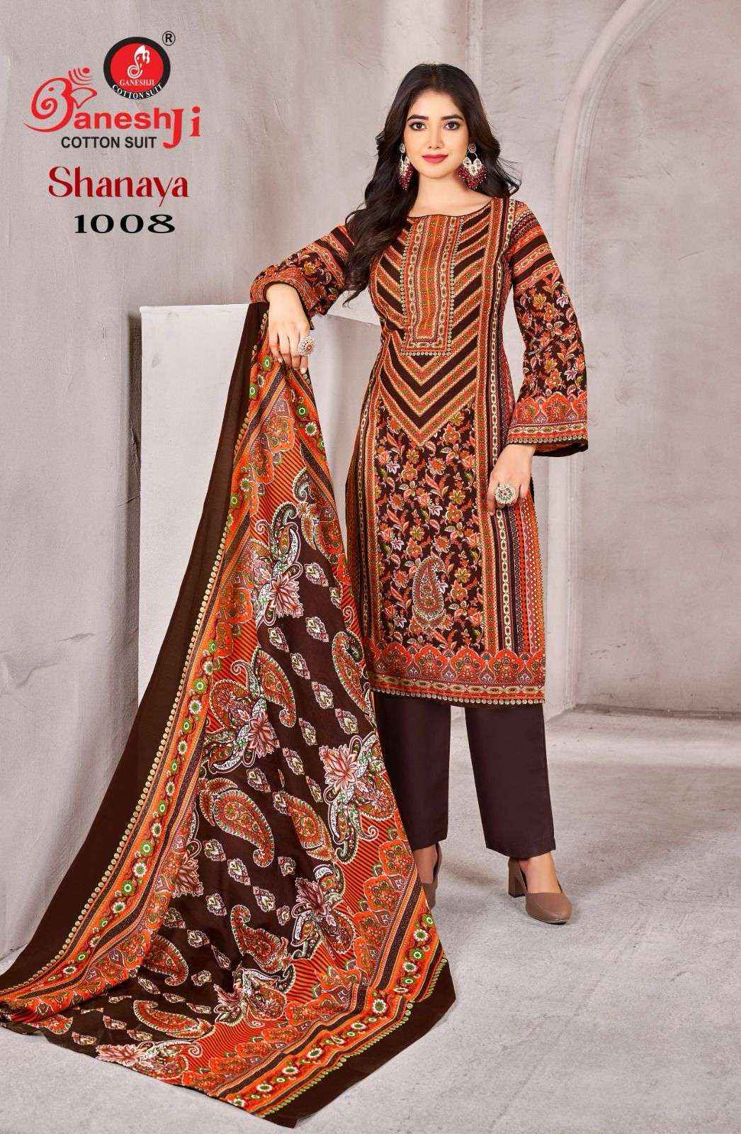 Ganesh Ji Shanaya Vol 1 Cotton Dress Material Wholesale Price ( 8 pcs Catalogue )