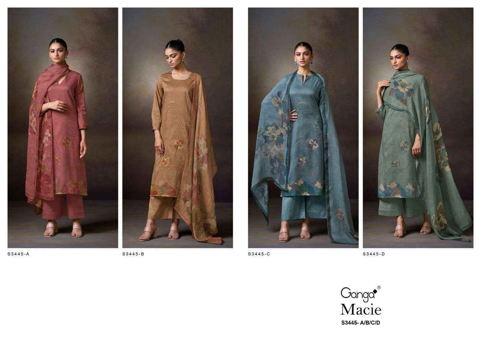 Ganga Macie-S3445 Cotton Salwar Kameez Wholesale Price  (4 pcs Catalogue)