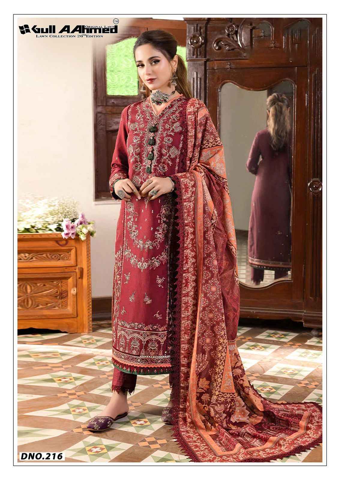 Gull A Ahmed Lawn Vol 26 Lawn Cotton Pakistani Suits Wholesale ( 6 Pcs Catalogue )