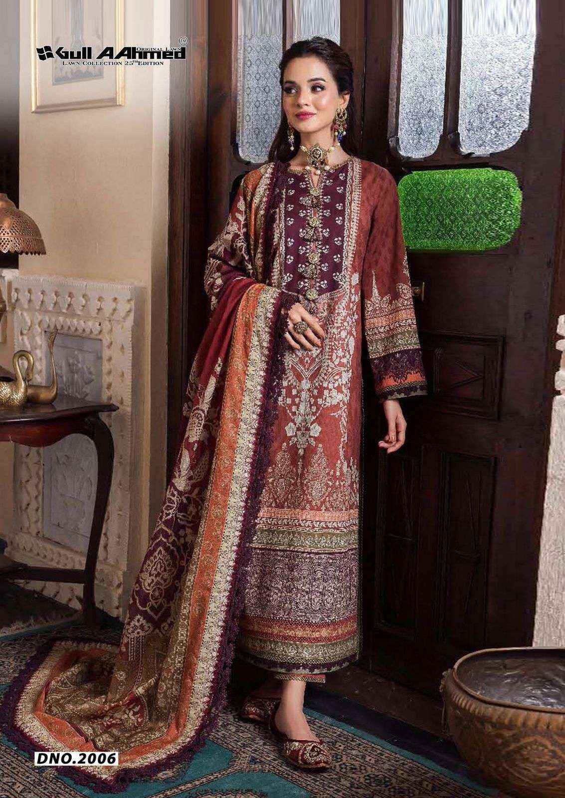 Gull Aahmed Azure Vol 2 Lawn Cotton Dress Material ( 6 pcs Catalogue )