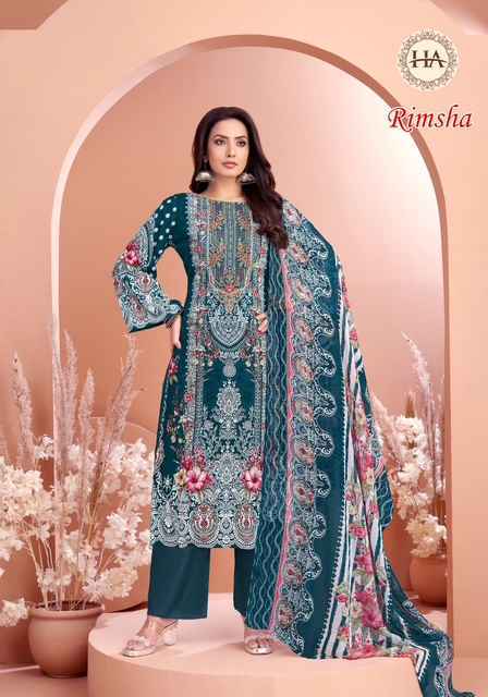 Harshit Fashion Rimsha Viscose Rayon Dress Material Wholesale Surat ( 8 pcs Catalogue )