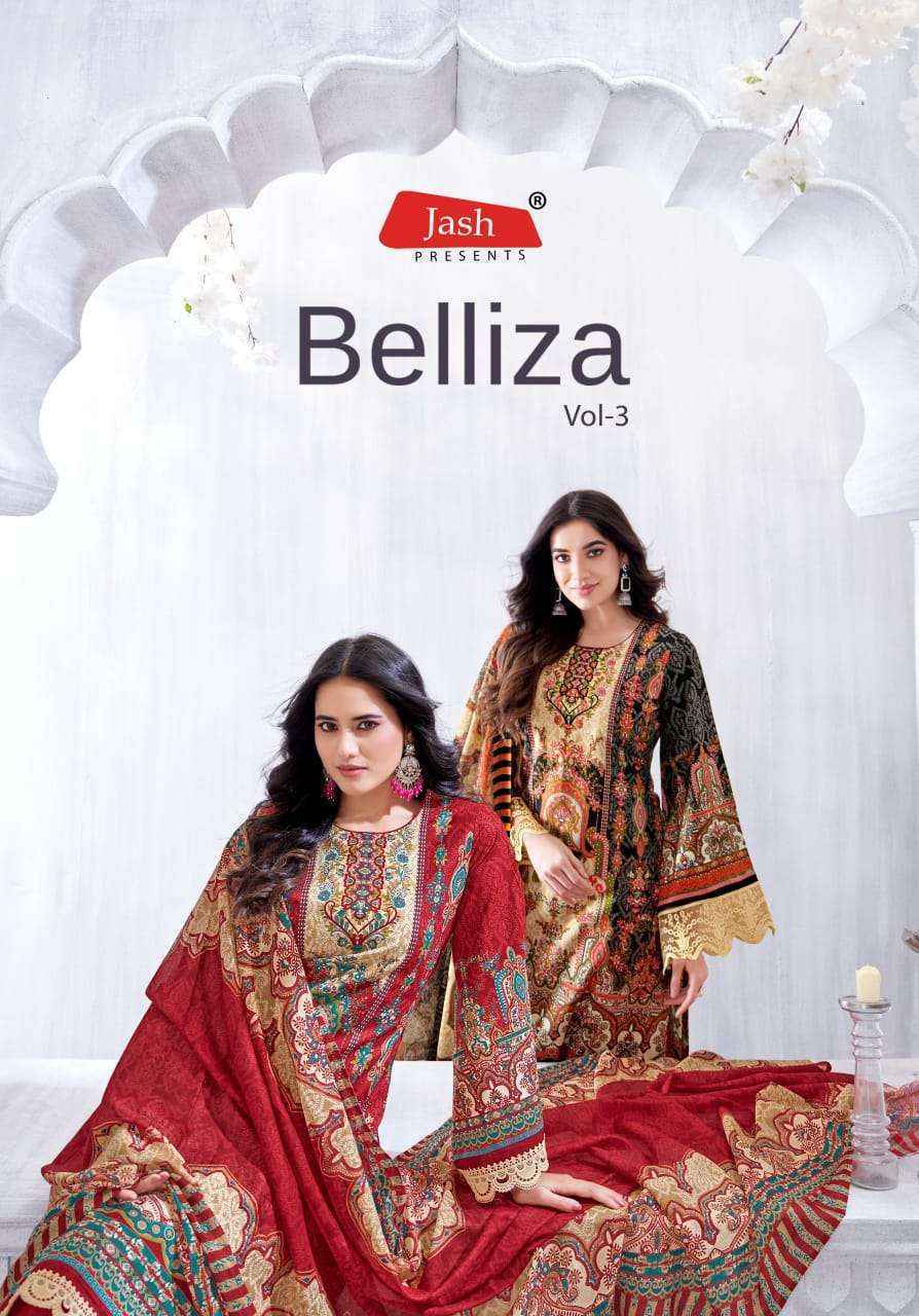 Jash Belliza Vol 3 Cotton Pakistani Salwar Kameez ( 10 pcs Catalogue )