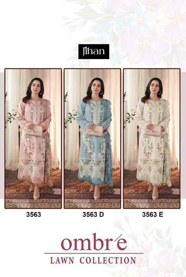 Jihan Ombre Cotton Dress Material New Catalog ( 3 pcs Catalogue )