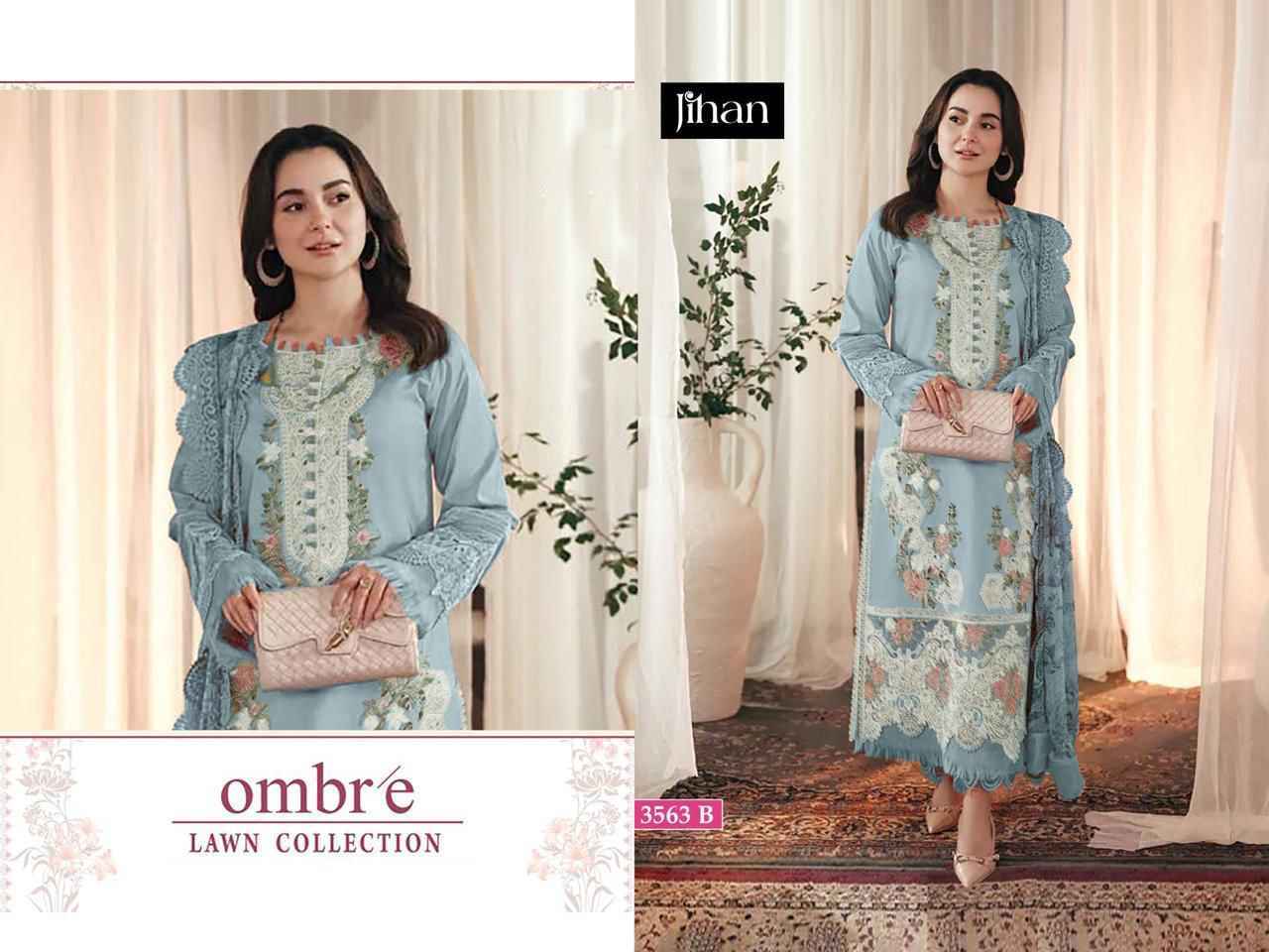Jihan Ombre Cotton Dress Material New Catalog ( 3 pcs Catalogue )