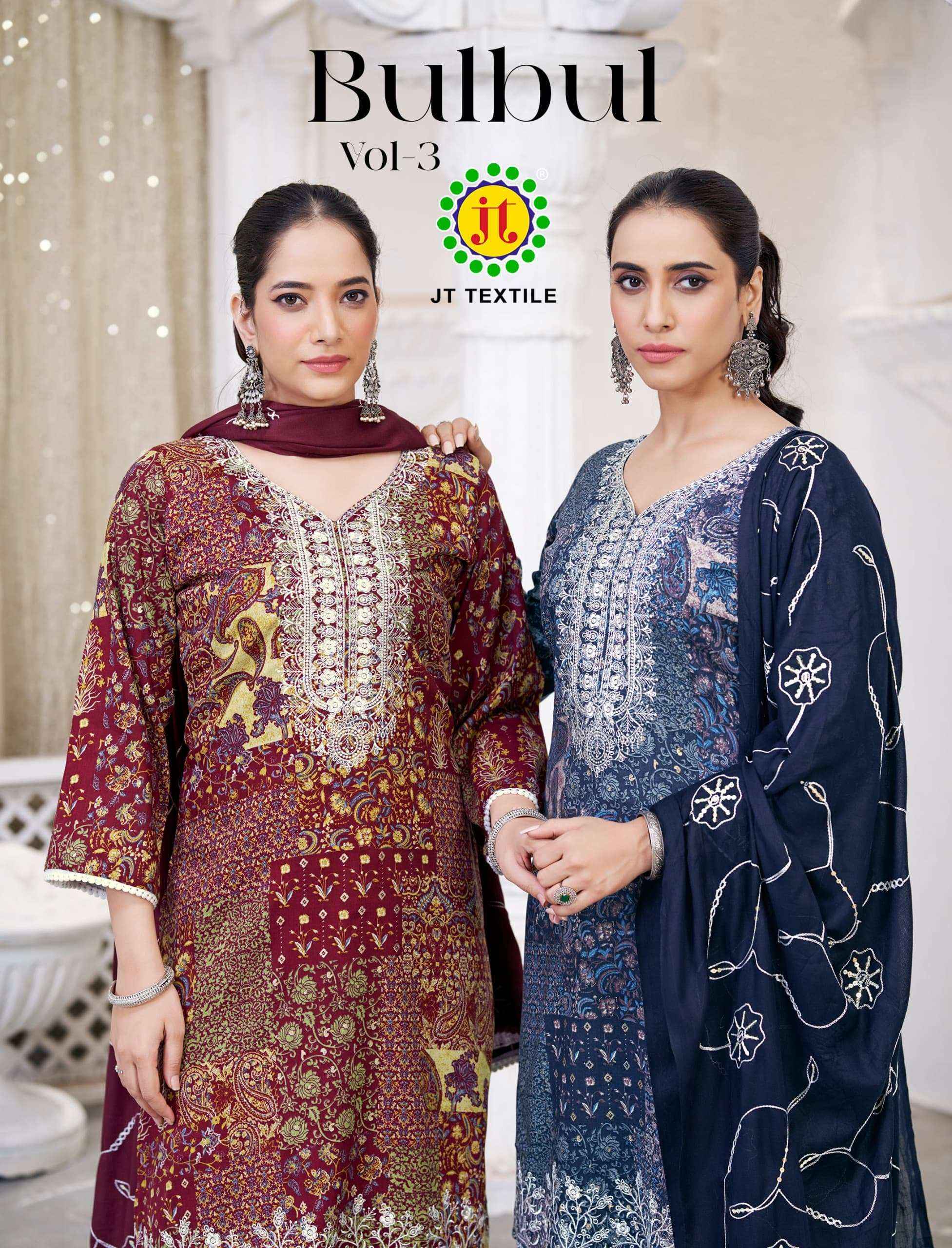 Jt Bulbul 3 Rayon Pakistani Salwar Suits Wholesale Price ( 4 Pcs Catalogue )
