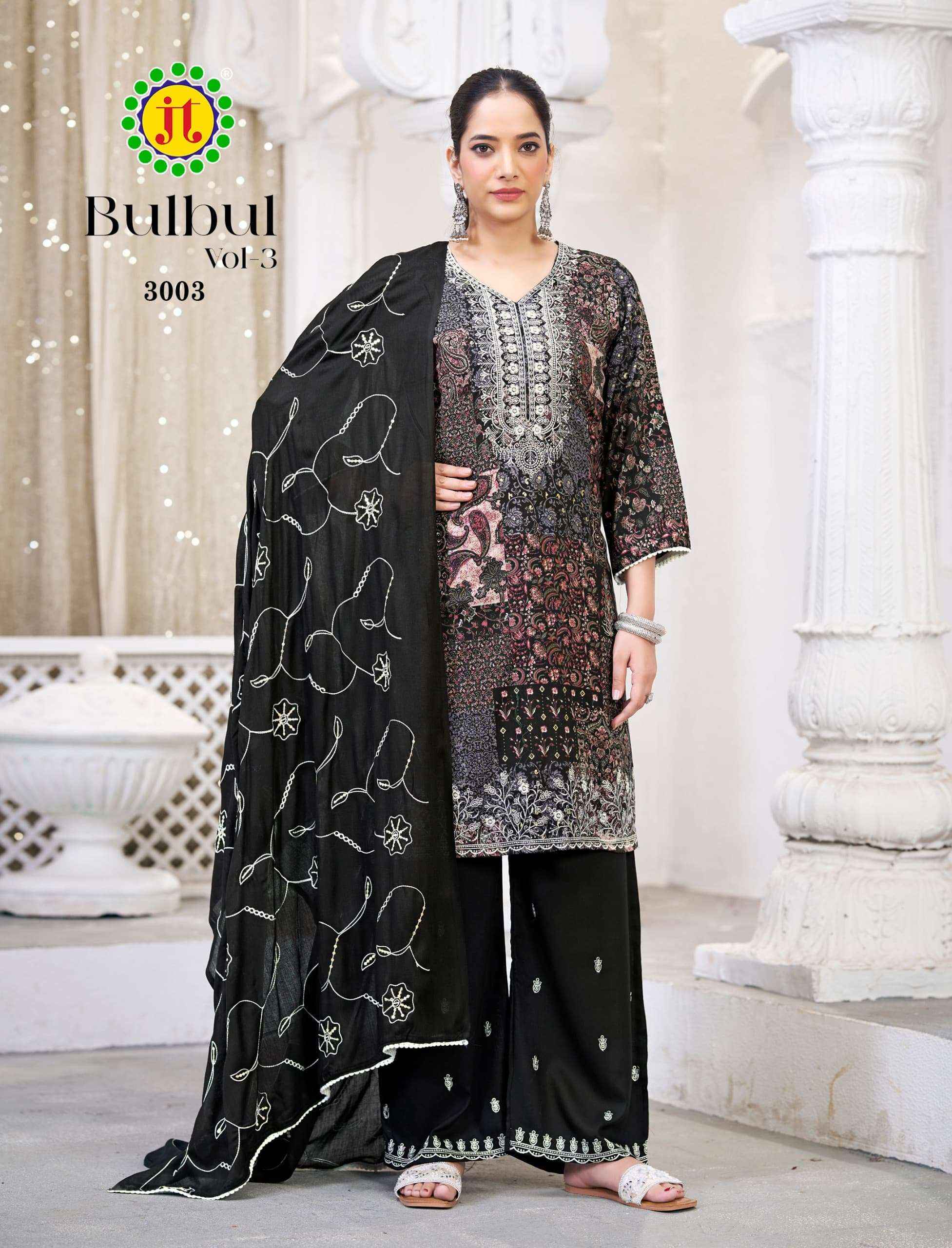 Jt Bulbul 3 Rayon Pakistani Salwar Suits Wholesale Price ( 4 Pcs Catalogue )