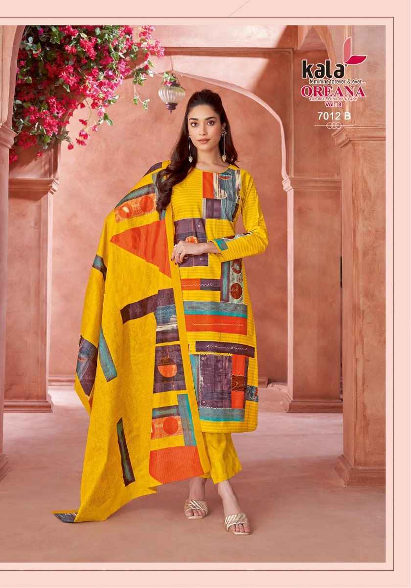 Kala Oreana Vol 8 Cotton Dress Material Wholesale Price ( 12 pcs Catalogue )