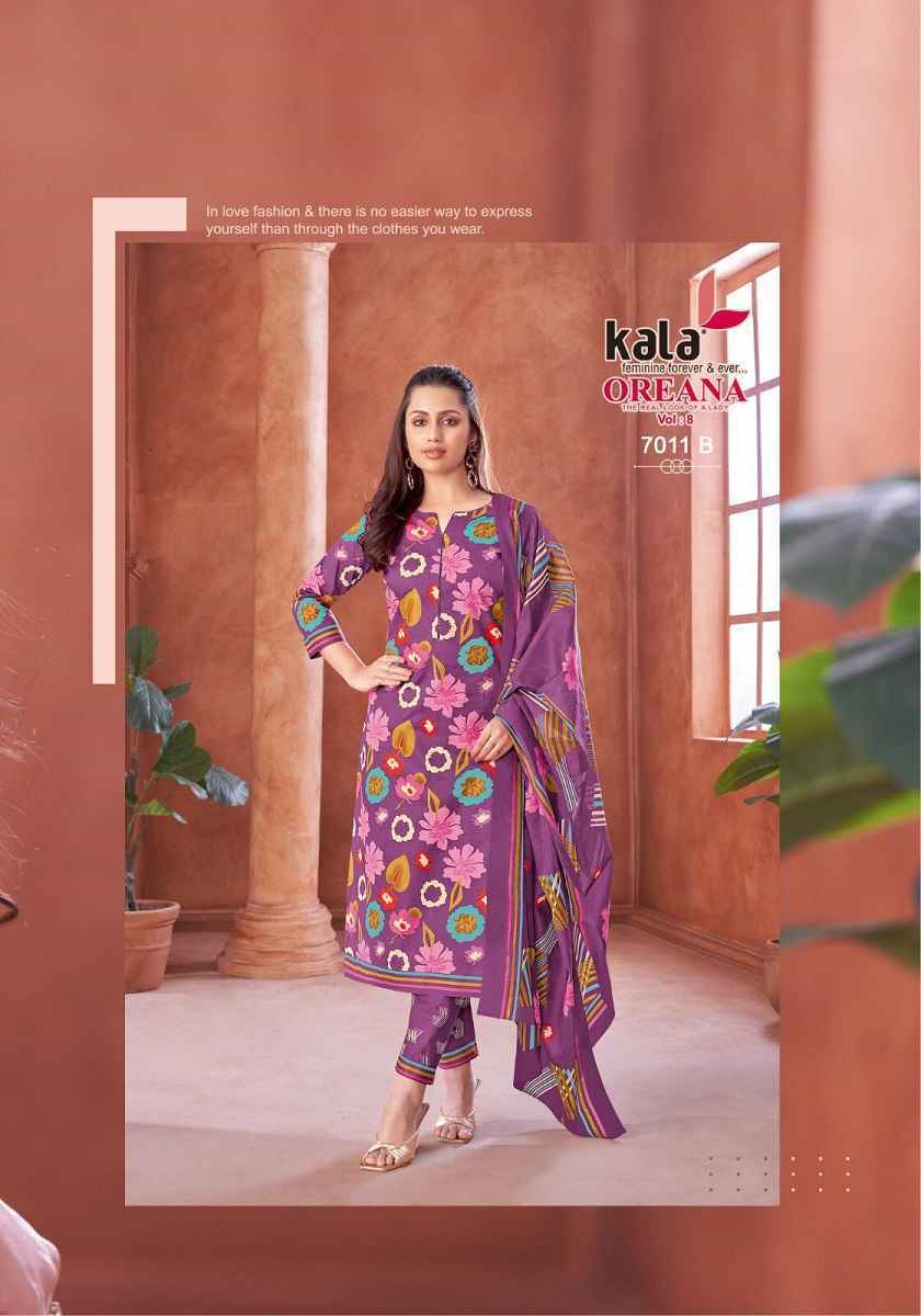 Kala Oreana Vol 8 Cotton Dress Material Wholesale Price ( 12 pcs Catalogue )
