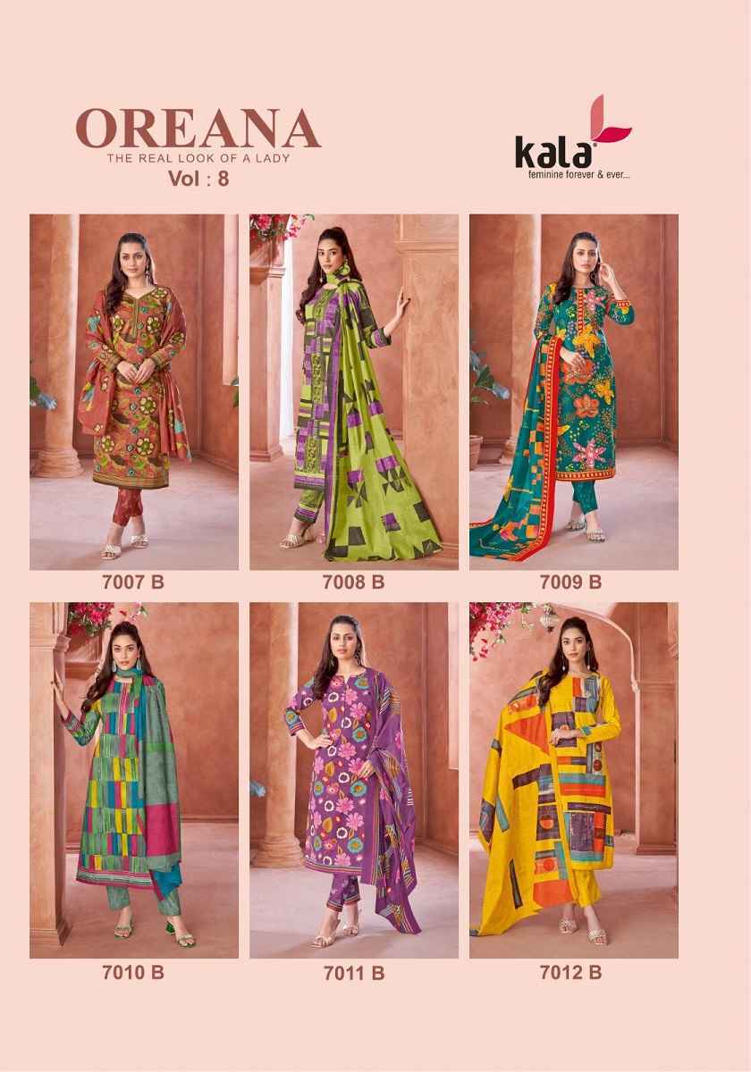 Kala Oreana Vol 8 Cotton Dress Material Wholesale Price ( 12 pcs Catalogue )