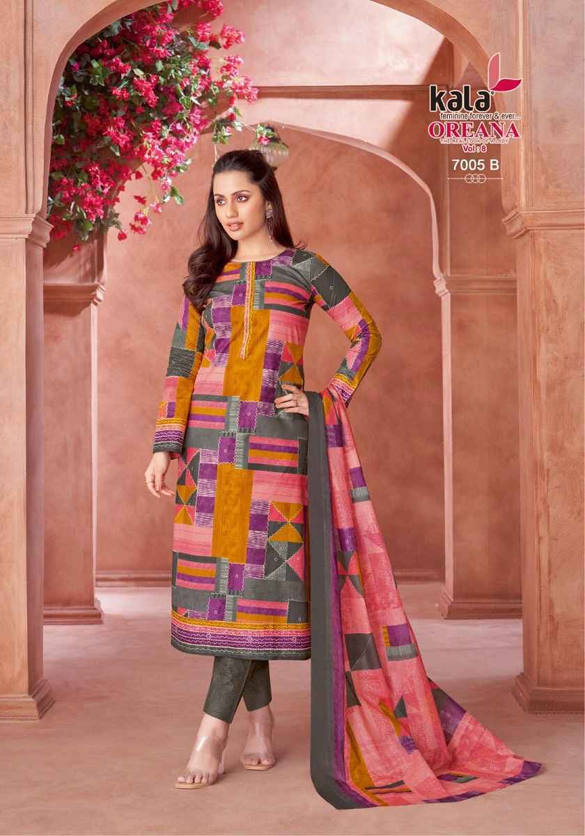 Kala Oreana Vol 8 Cotton Dress Material Wholesale Price ( 12 pcs Catalogue )